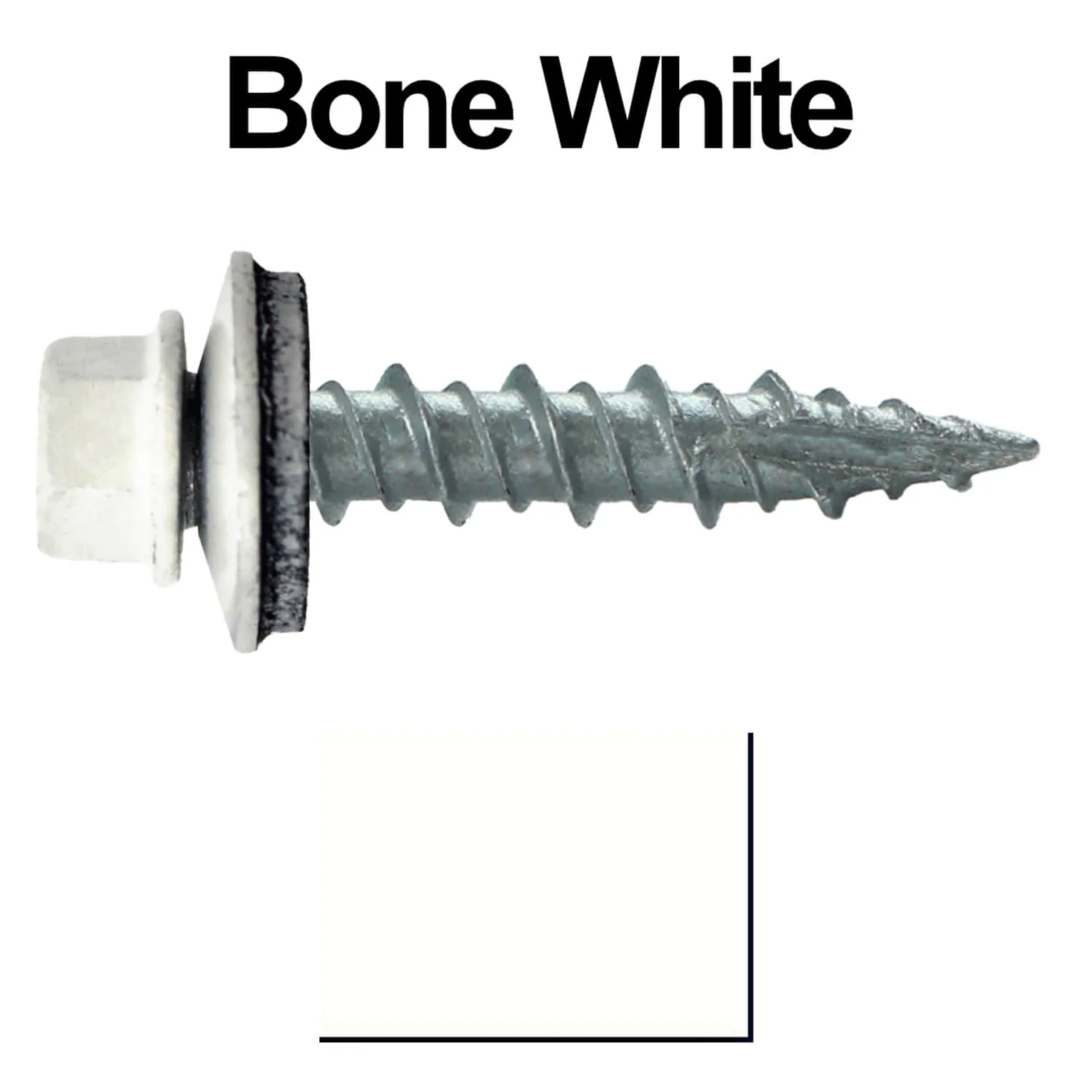 #10 x 1" Metal ROOFING SCREWS - Hex Washer Head - Self starting/self tapping - EPDM washer. Colored head. - Image 24