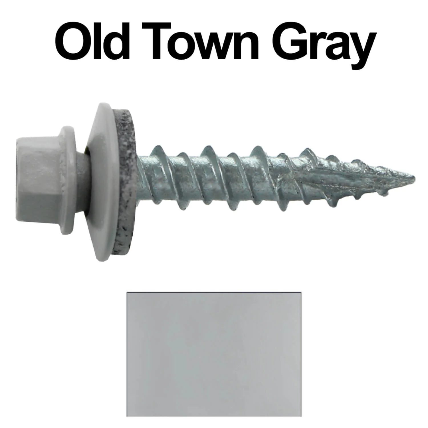 #10 x 1" Metal ROOFING SCREWS - Hex Washer Head - Self starting/self tapping - EPDM washer. Colored head. - Image 38
