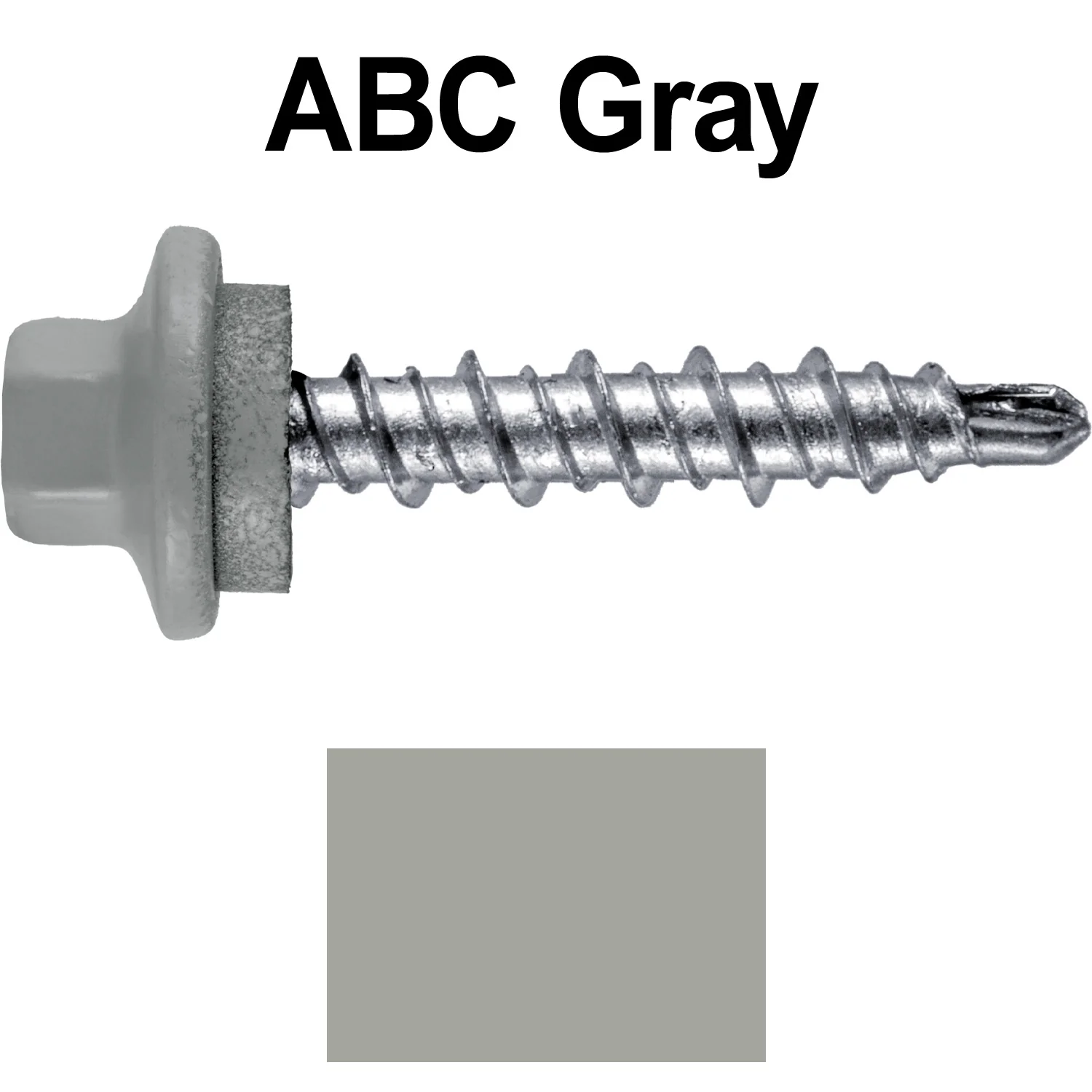 #10 x 1" Stainless Steel Mini Driller Sheet Metal Roofing Screw - Hex Washer Cap - Self starting metal to wood siding screws - EPDM washer. Colored Head. - Image 7