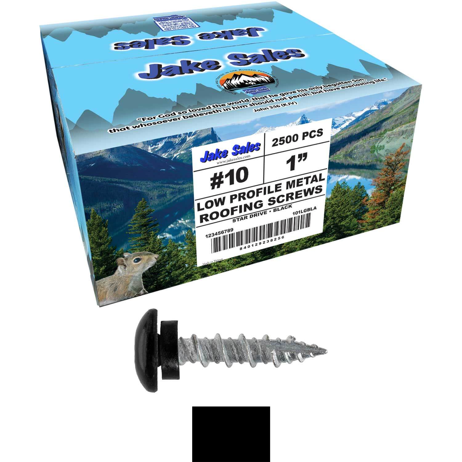 10 X 1" - LOW PROFILE Star Head Roofing Screws - HI-LO Thread - Metal To Wood - T25 Torx Drive Head - EPDM washer. - Image 66