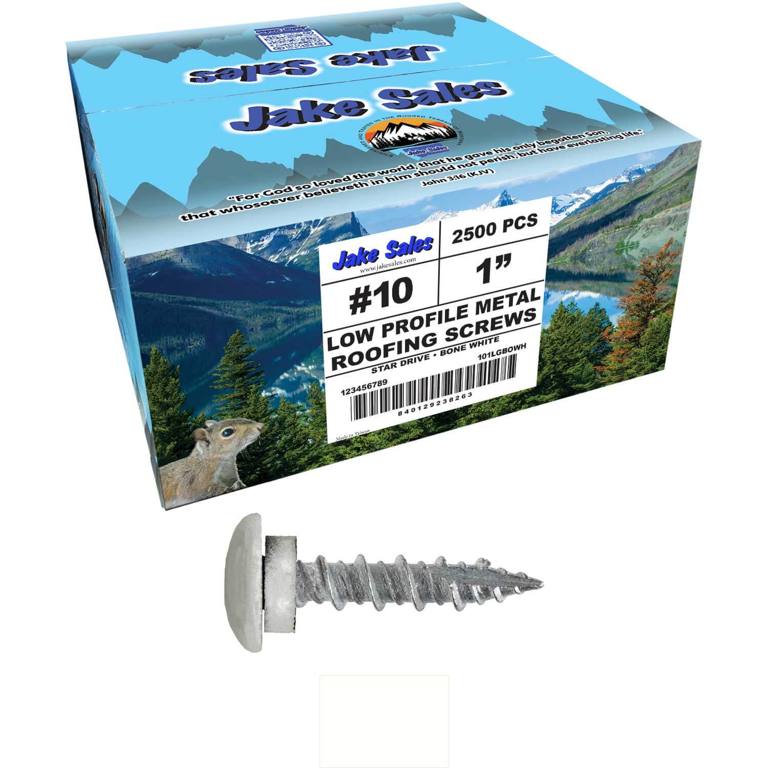10 X 1" - LOW PROFILE Star Head Roofing Screws - HI-LO Thread - Metal To Wood - T25 Torx Drive Head - EPDM washer. - Image 67