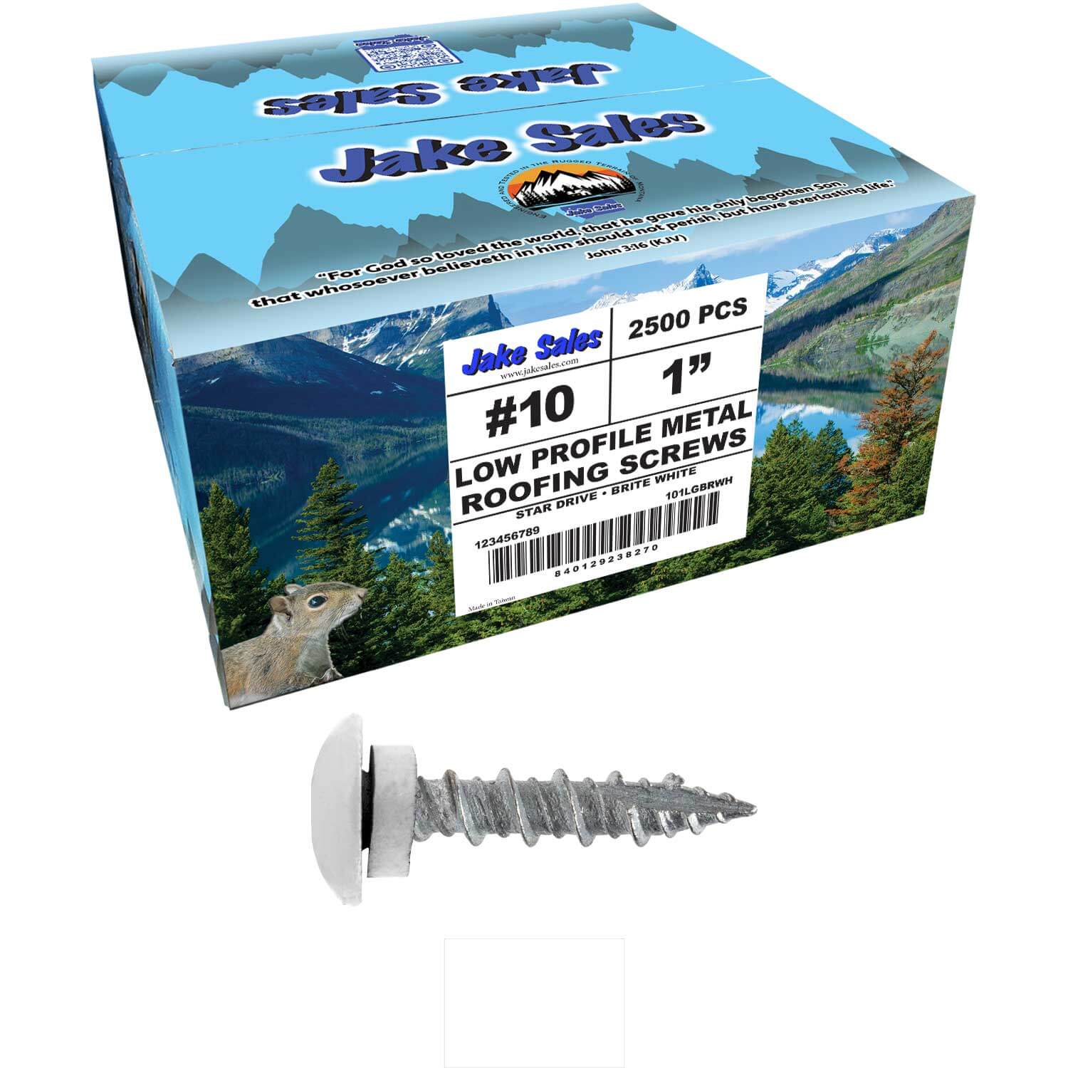 10 X 1" - LOW PROFILE Star Head Roofing Screws - HI-LO Thread - Metal To Wood - T25 Torx Drive Head - EPDM washer. - Image 68