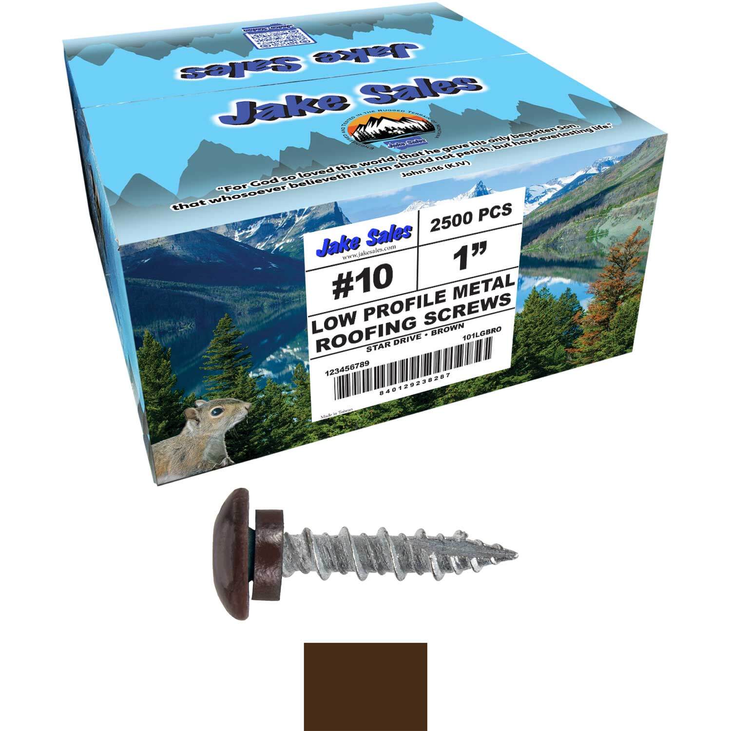 10 X 1" - LOW PROFILE Star Head Roofing Screws - HI-LO Thread - Metal To Wood - T25 Torx Drive Head - EPDM washer. - Image 69