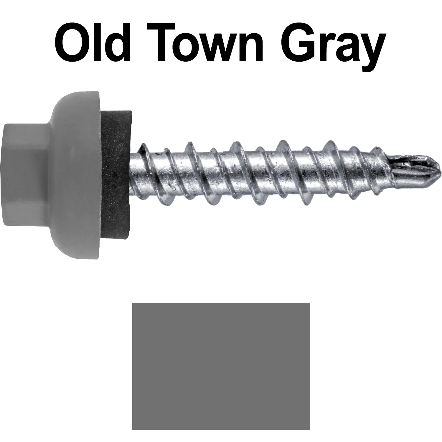 10 X 1" Zinc Aluminum Cap MINI-DRILLER Roofing Screws HI-LO THREAD Zinc Plated Carbon Steel Shank - EPDM Washer - Colored head - Image 110
