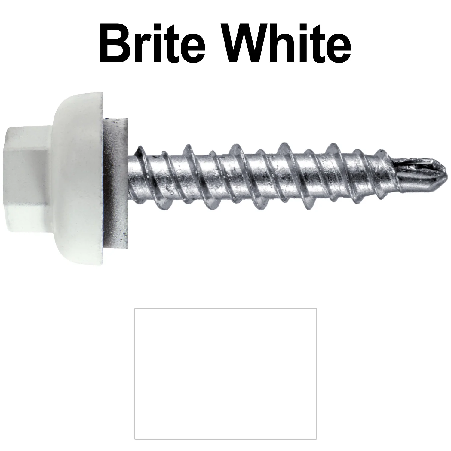 10 X 1" Zinc Aluminum Cap MINI-DRILLER Roofing Screws HI-LO THREAD Zinc Plated Carbon Steel Shank - EPDM Washer - Colored head - Image 58