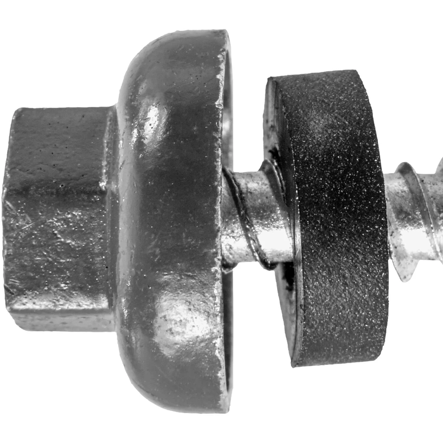 10 X 2-1/2" Zinc Aluminum Cap MINI-DRILLER Roofing Screws HI-LO THREAD Zinc Plated Carbon Steel Shank - EPDM Washer - Colored head - Image 3