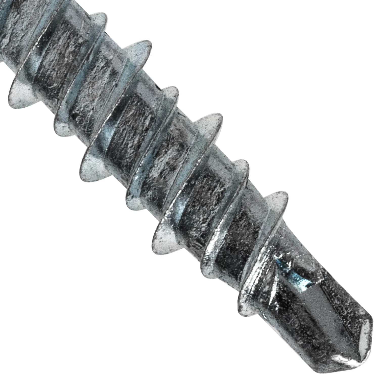 10 X 2-1/2" Zinc Aluminum Cap MINI-DRILLER Roofing Screws HI-LO THREAD Zinc Plated Carbon Steel Shank - EPDM Washer - Colored head - Image 5