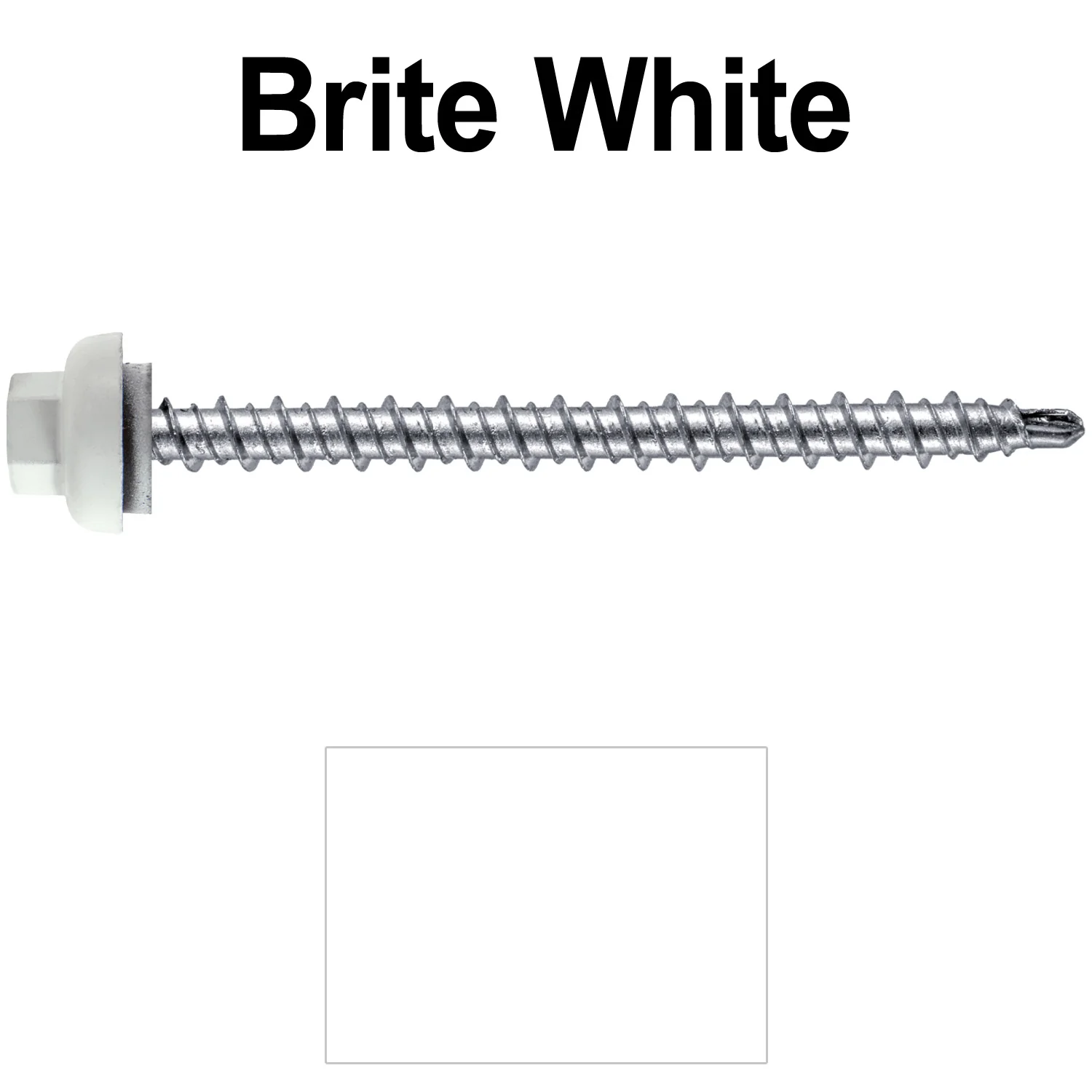 10 X 2-1/2" Zinc Aluminum Cap MINI-DRILLER Roofing Screws HI-LO THREAD Zinc Plated Carbon Steel Shank - EPDM Washer - Colored head - Image 56