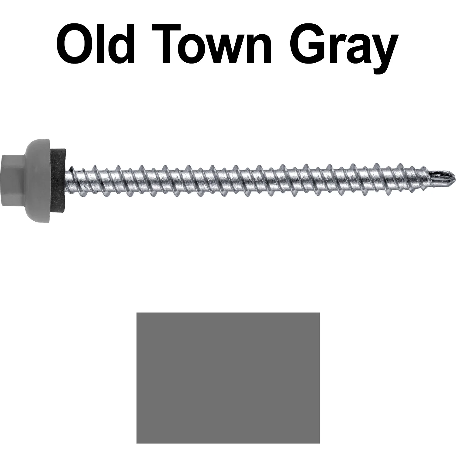 10 X 2-1/2" Zinc Aluminum Cap MINI-DRILLER Roofing Screws HI-LO THREAD Zinc Plated Carbon Steel Shank - EPDM Washer - Colored head - Image 6