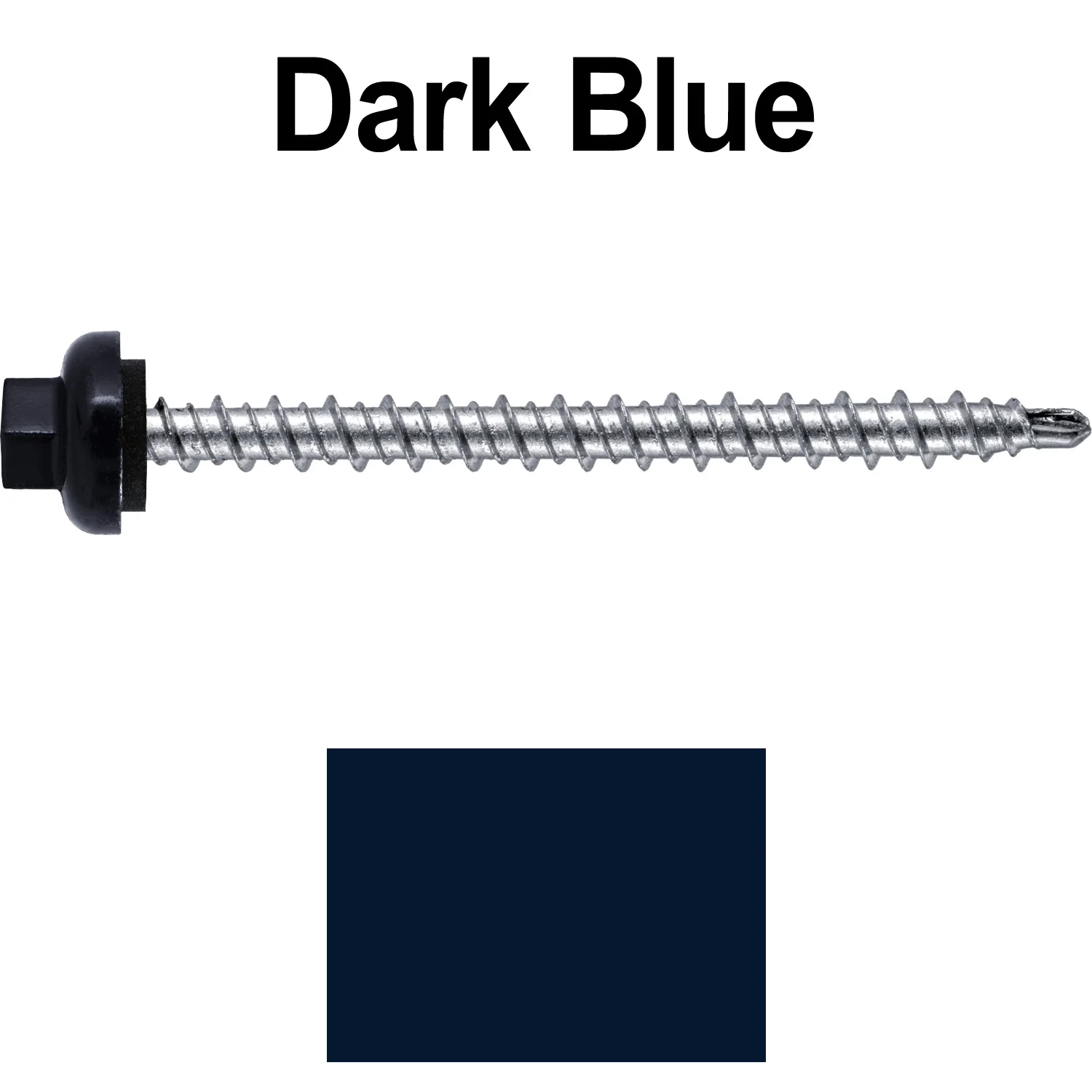 10 X 2-1/2" Zinc Aluminum Cap MINI-DRILLER Roofing Screws HI-LO THREAD Zinc Plated Carbon Steel Shank - EPDM Washer - Colored head - Image 74