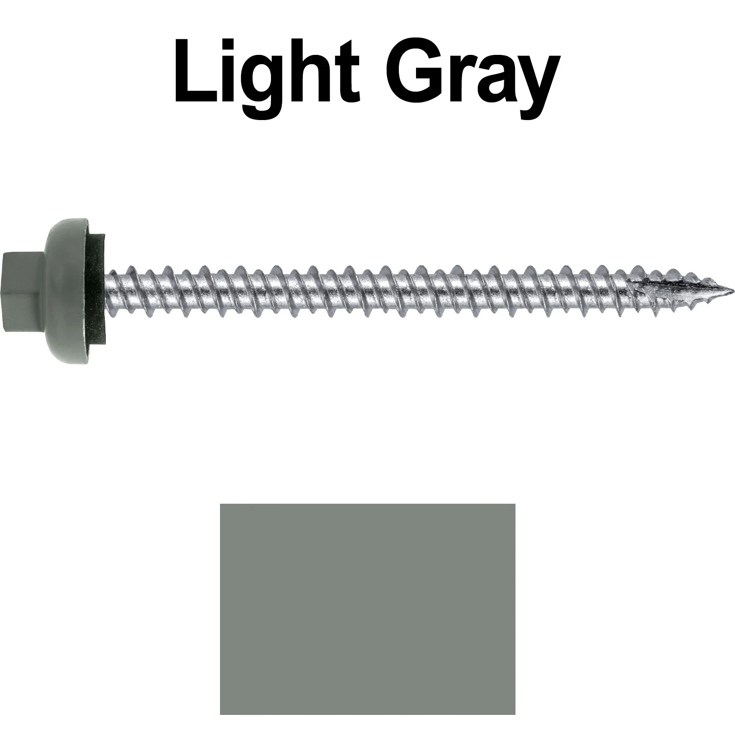 10 X 2-1/2" HI-LO Zinc Aluminum Cap Metal Roofing Screws - Hex Washer Head - Self starting/self tapping - EPDM washer. Colored head. - Image 101