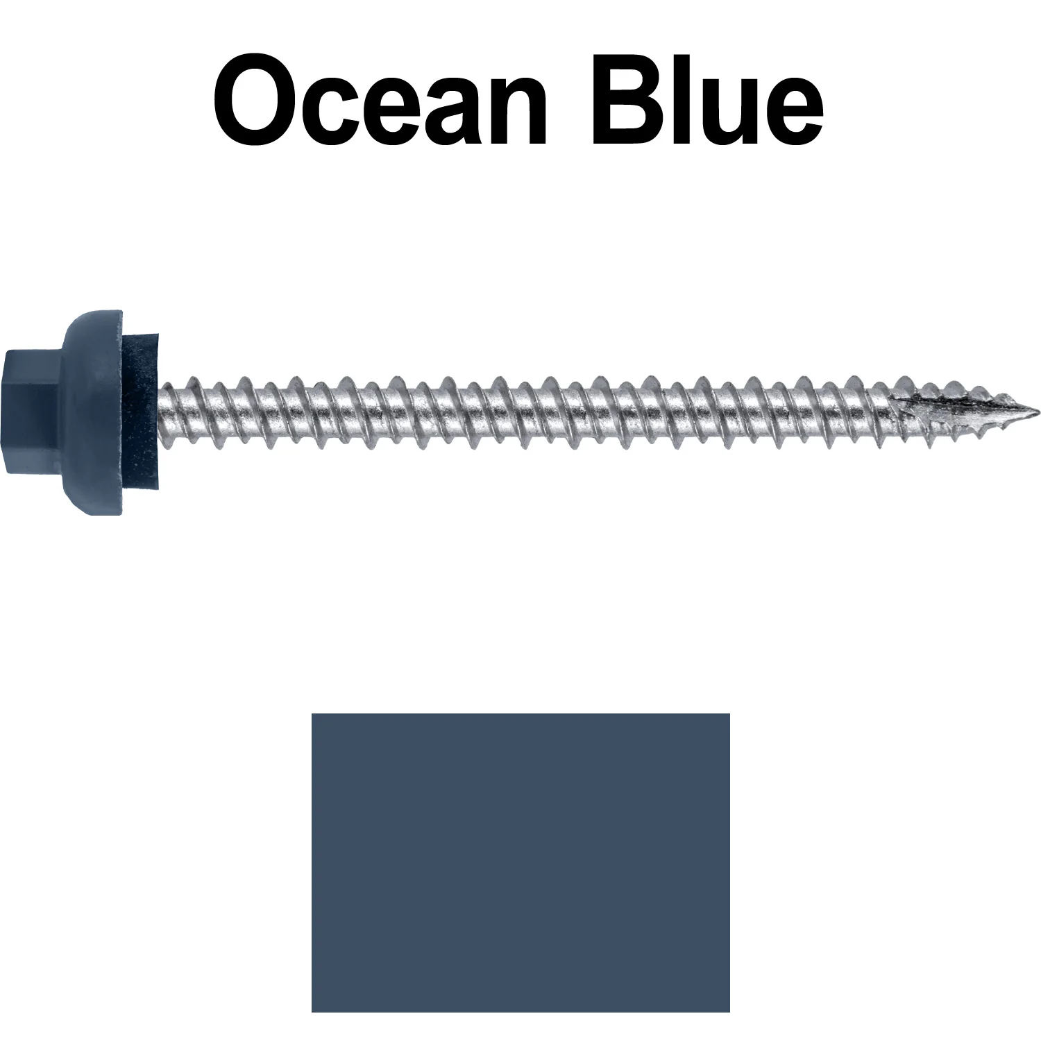 10 X 2-1/2" HI-LO Zinc Aluminum Cap Metal Roofing Screws - Hex Washer Head - Self starting/self tapping - EPDM washer. Colored head. - Image 107