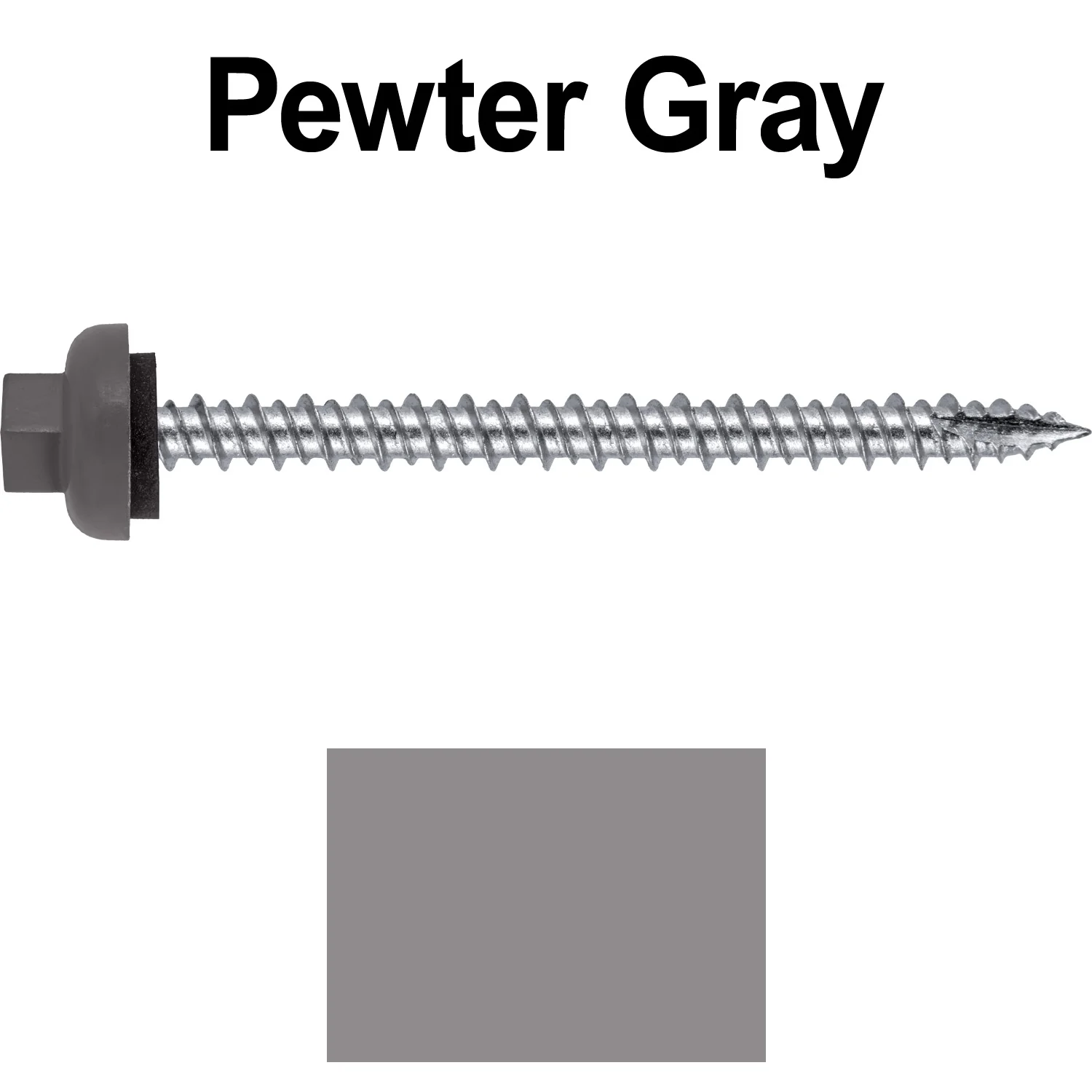 10 X 2-1/2" HI-LO Zinc Aluminum Cap Metal Roofing Screws - Hex Washer Head - Self starting/self tapping - EPDM washer. Colored head. - Image 113