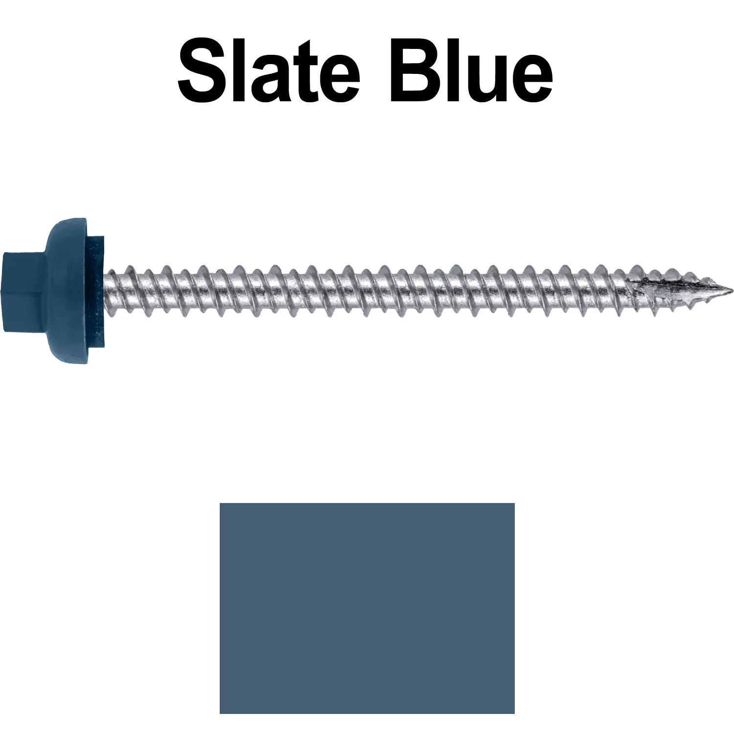 10 X 2-1/2" HI-LO Zinc Aluminum Cap Metal Roofing Screws - Hex Washer Head - Self starting/self tapping - EPDM washer. Colored head. - Image 118