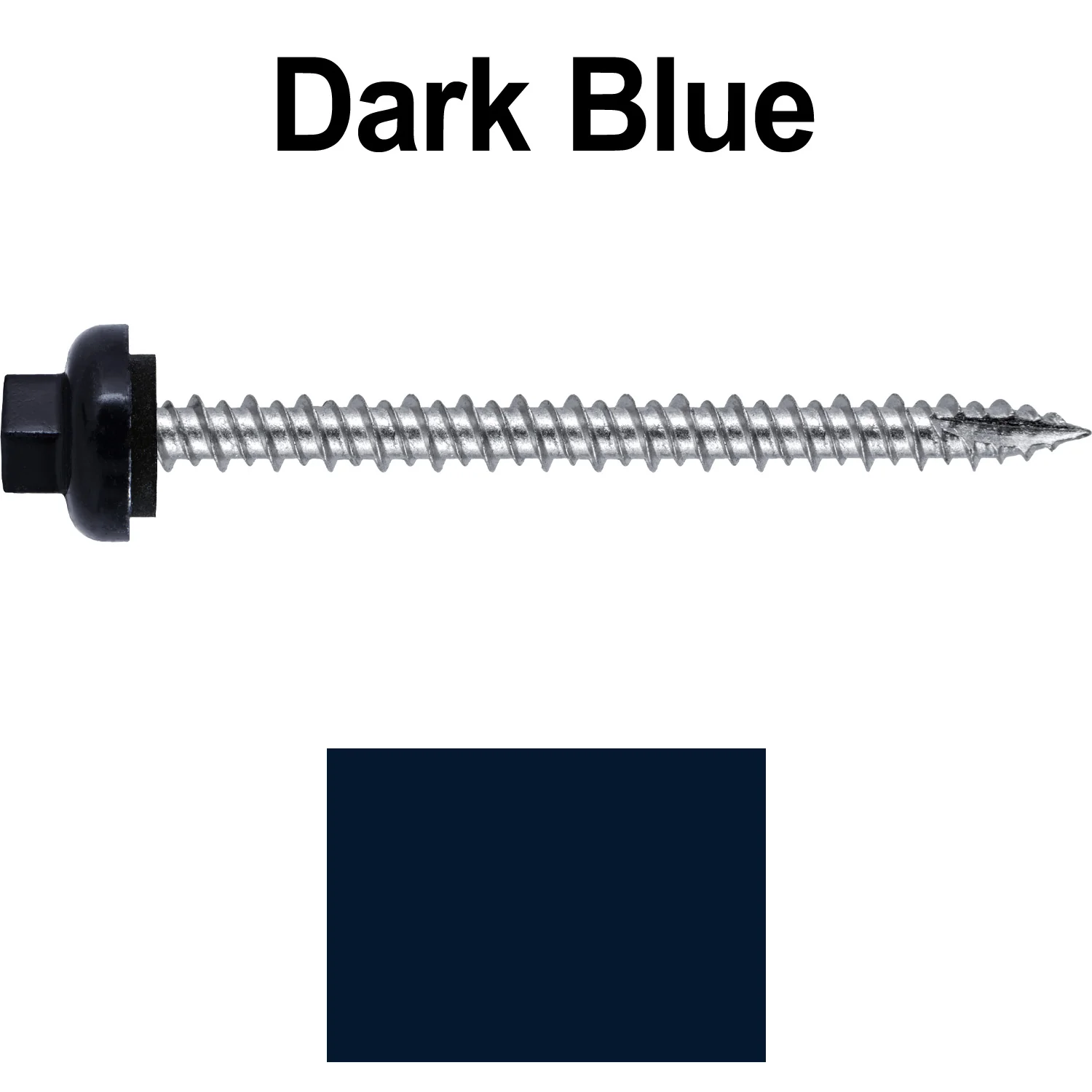 10 X 2-1/2" HI-LO Zinc Aluminum Cap Metal Roofing Screws - Hex Washer Head - Self starting/self tapping - EPDM washer. Colored head. - Image 20