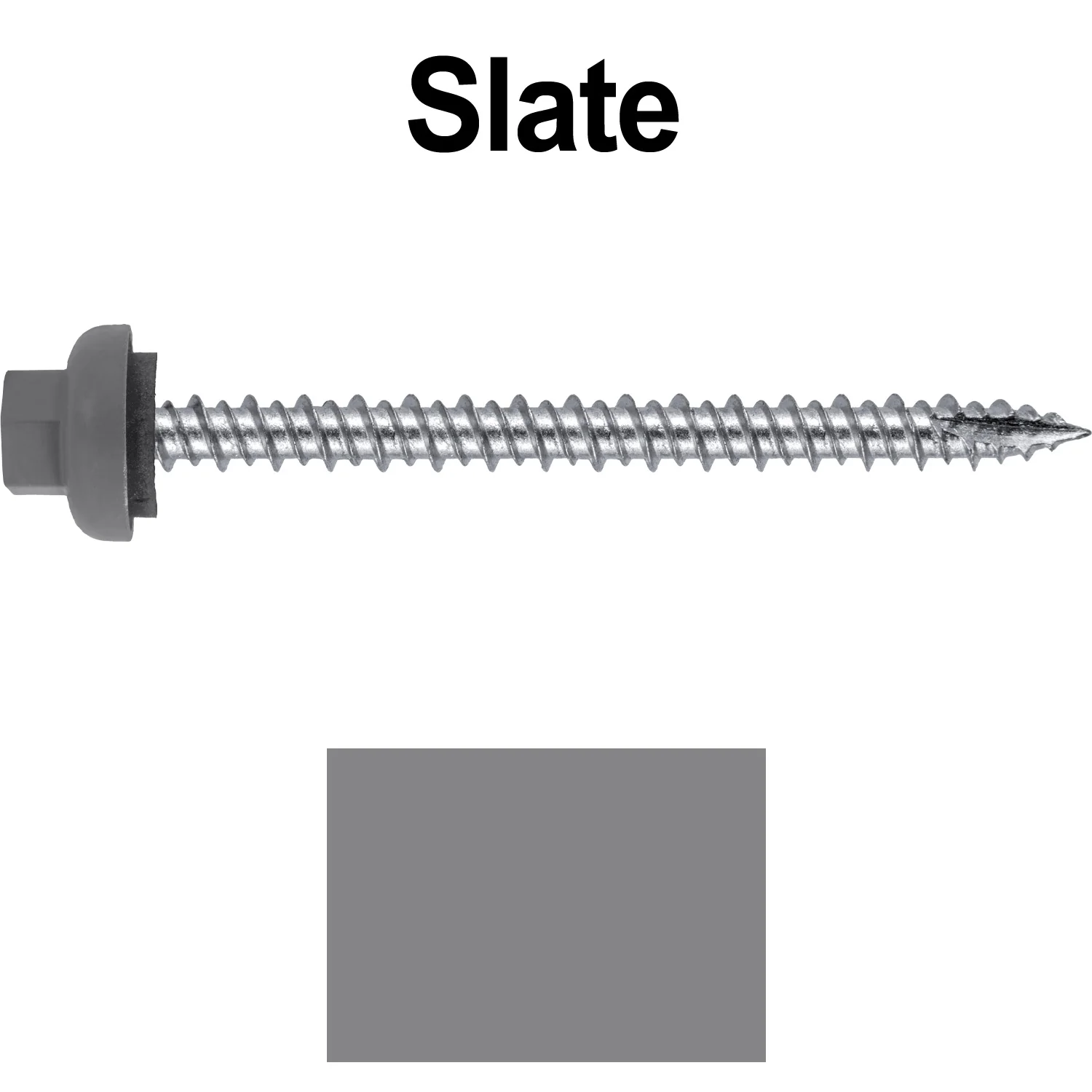 10 X 2-1/2" HI-LO Zinc Aluminum Cap Metal Roofing Screws - Hex Washer Head - Self starting/self tapping - EPDM washer. Colored head. - Image 40