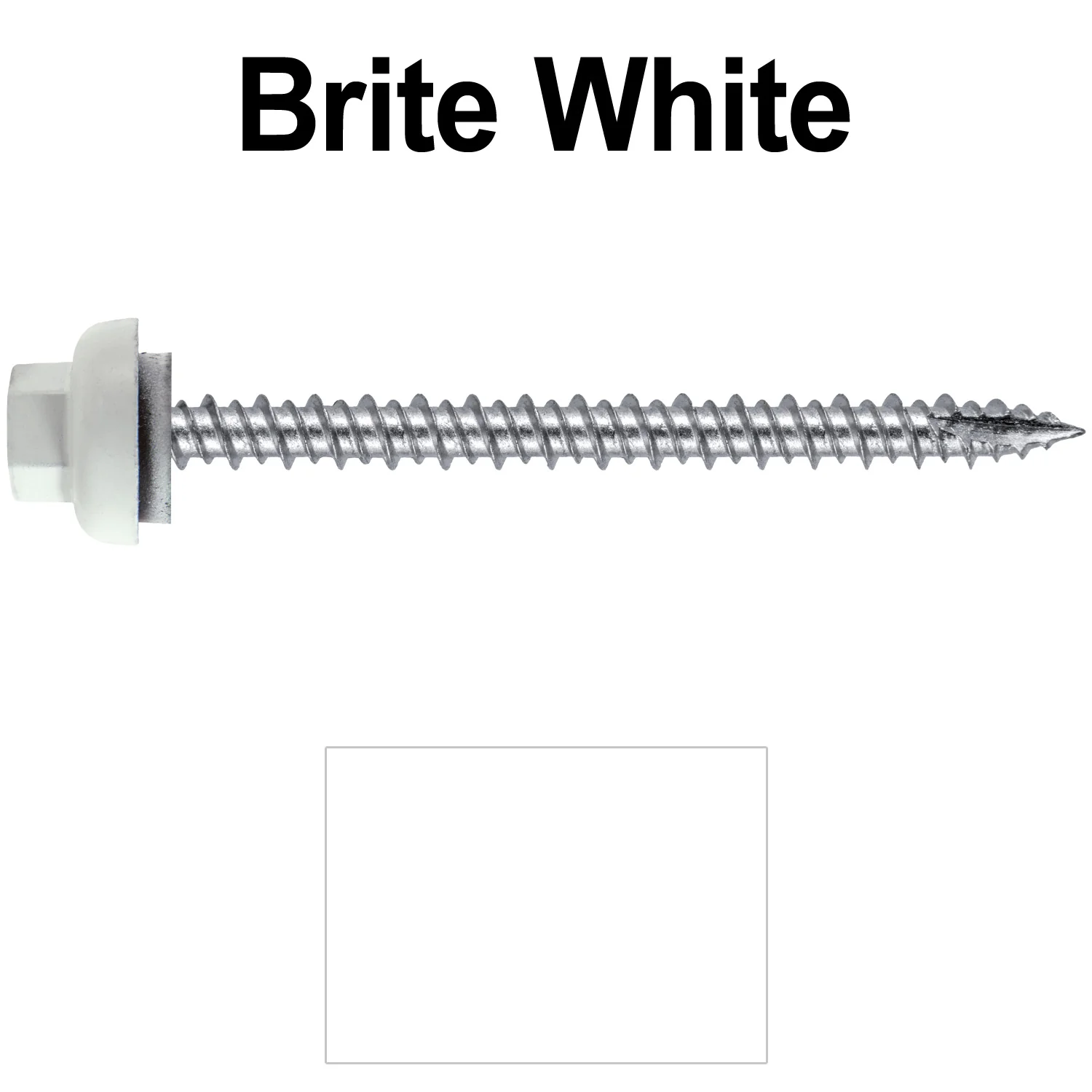10 X 2-1/2" HI-LO Zinc Aluminum Cap Metal Roofing Screws - Hex Washer Head - Self starting/self tapping - EPDM washer. Colored head. - Image 57