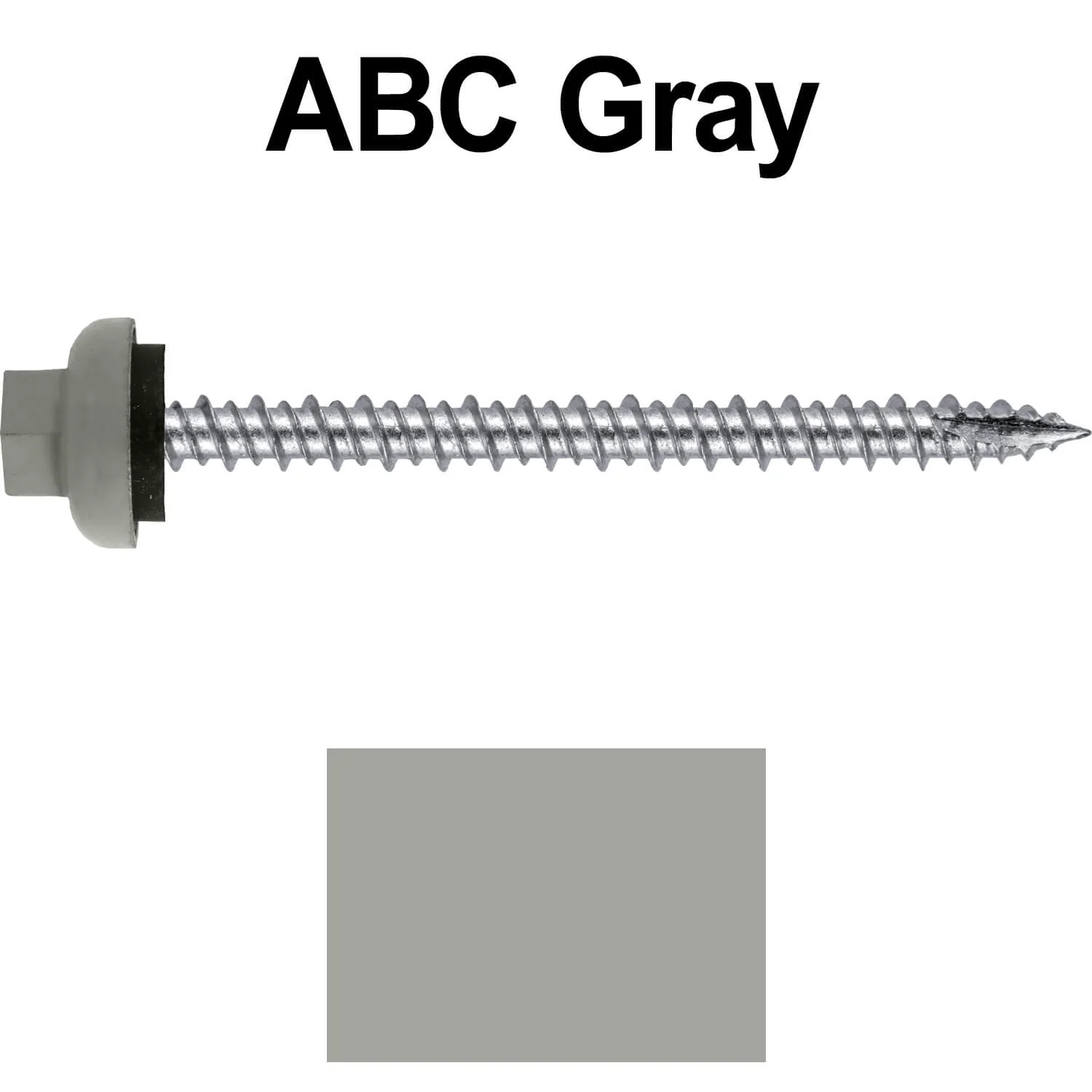 10 X 2-1/2" HI-LO Zinc Aluminum Cap Metal Roofing Screws - Hex Washer Head - Self starting/self tapping - EPDM washer. Colored head. - Image 6