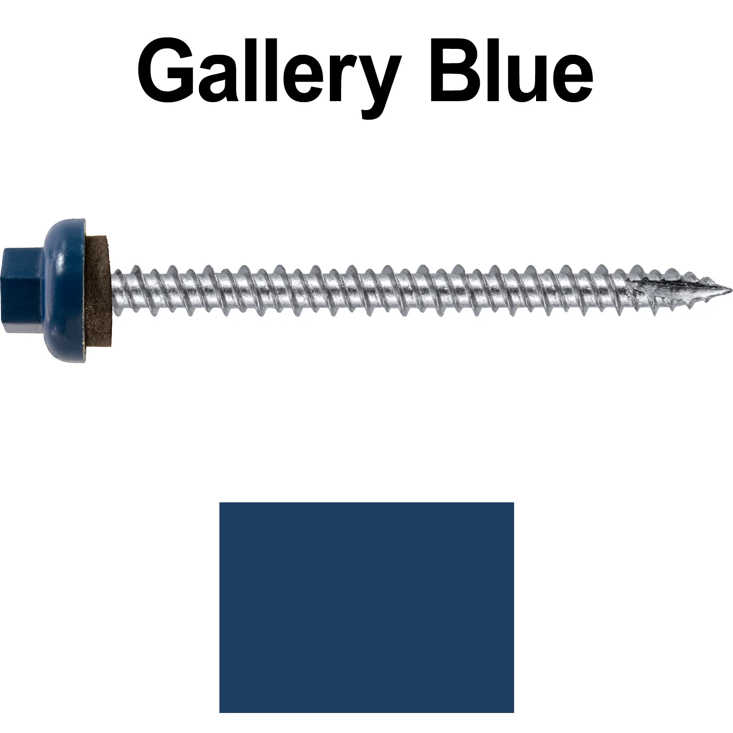 10 X 2-1/2" HI-LO Zinc Aluminum Cap Metal Roofing Screws - Hex Washer Head - Self starting/self tapping - EPDM washer. Colored head. - Image 87