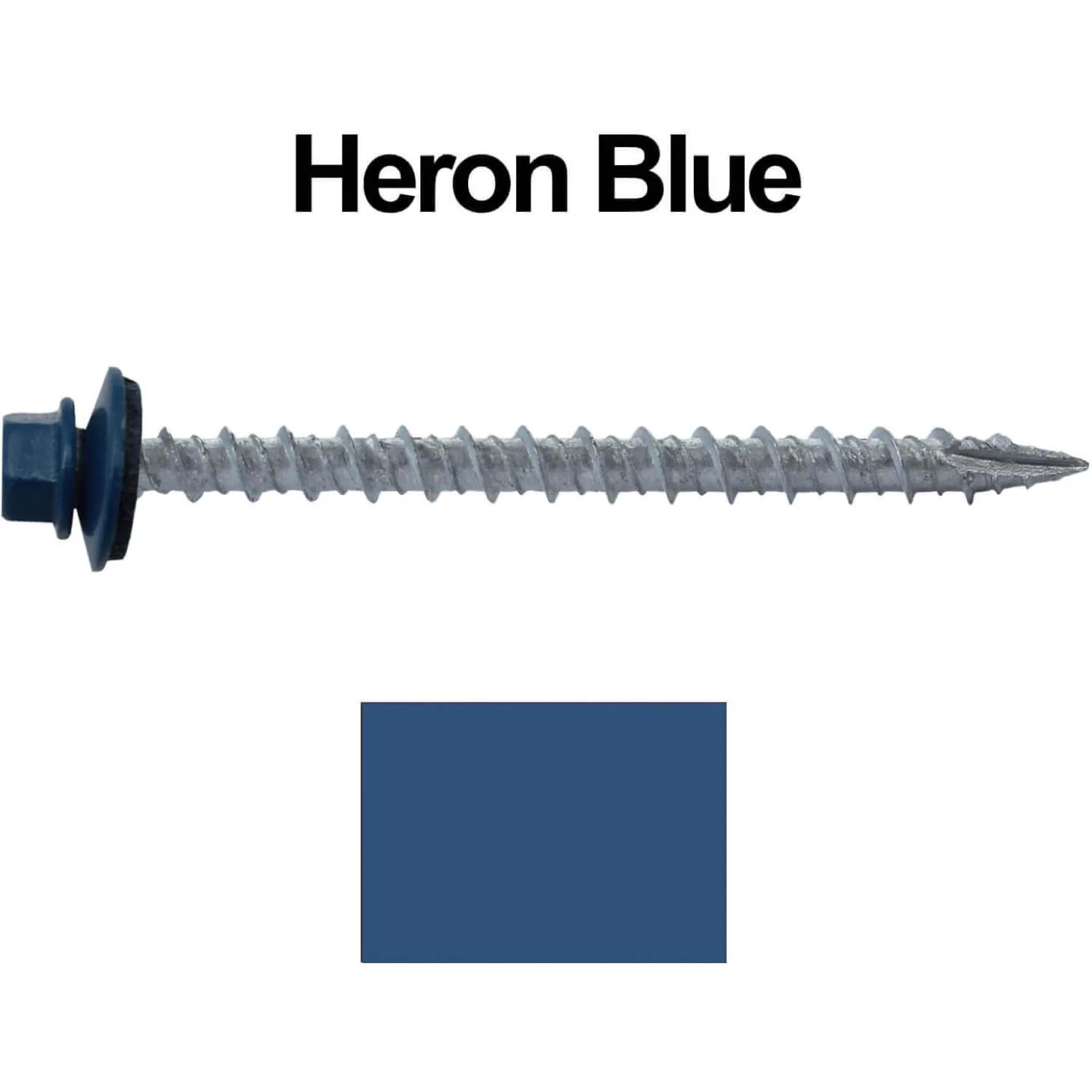 #10 x 2-1/2" Metal ROOFING SCREWS - Hex Washer Head - Self starting/self tapping - EPDM washer. Colored head. - Image 22