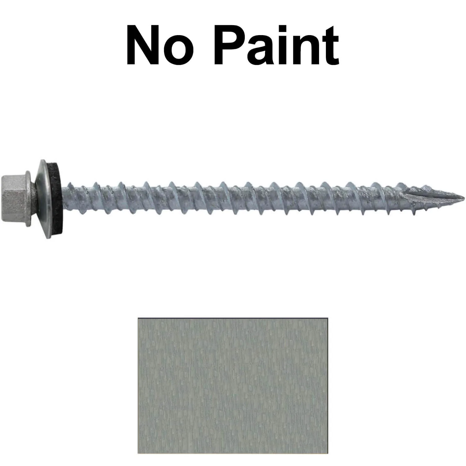 #10 x 2-1/2" Metal ROOFING SCREWS - Hex Washer Head - Self starting/self tapping - EPDM washer. Colored head. - Image 32