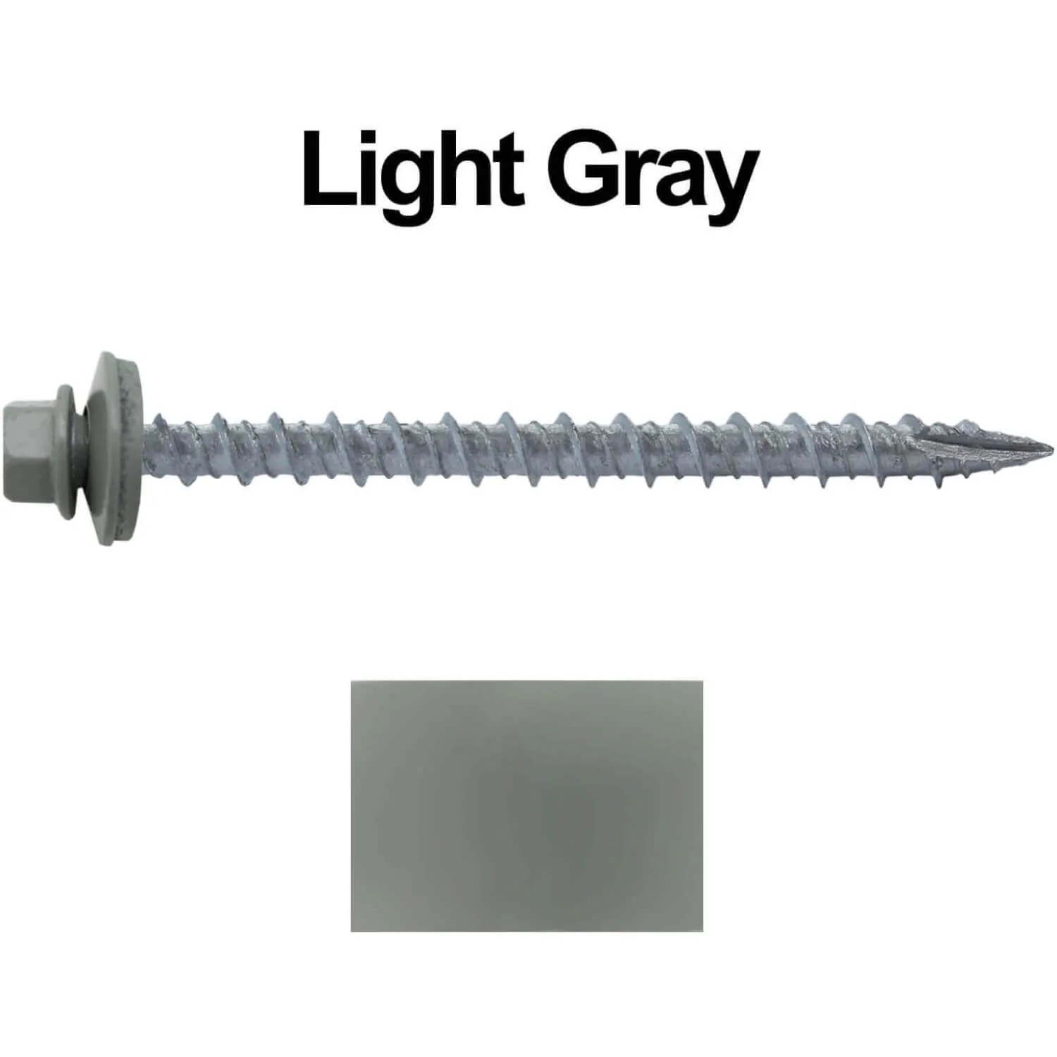 #10 x 2-1/2" Metal ROOFING SCREWS - Hex Washer Head - Self starting/self tapping - EPDM washer. Colored head. - Image 39