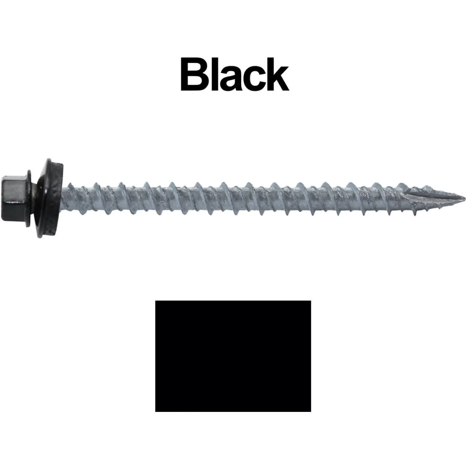 #10 x 2-1/2" Metal ROOFING SCREWS - Hex Washer Head - Self starting/self tapping - EPDM washer. Colored head. - Image 40