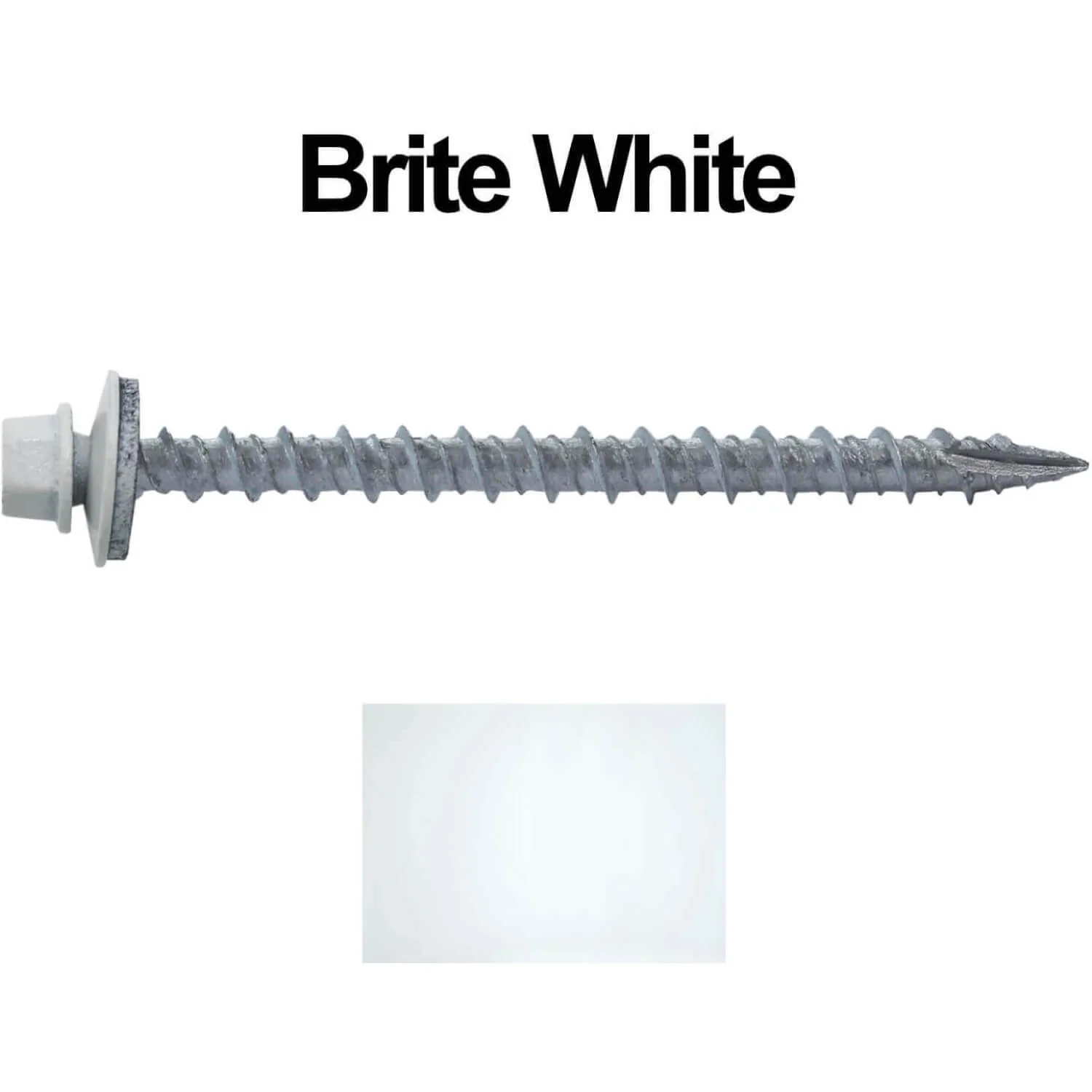 #10 x 2-1/2" Metal ROOFING SCREWS - Hex Washer Head - Self starting/self tapping - EPDM washer. Colored head. - Image 41