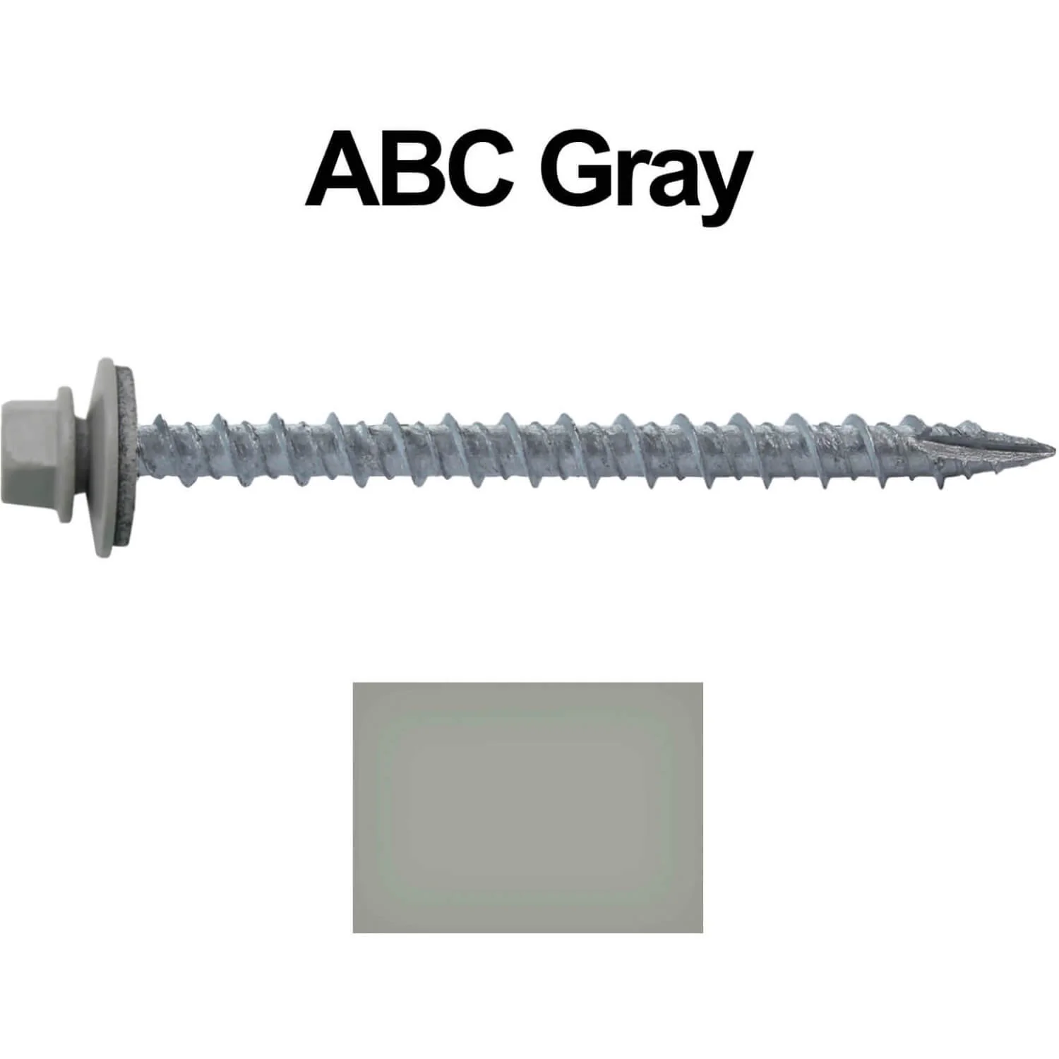 #10 x 2-1/2" Metal ROOFING SCREWS - Hex Washer Head - Self starting/self tapping - EPDM washer. Colored head. - Image 7
