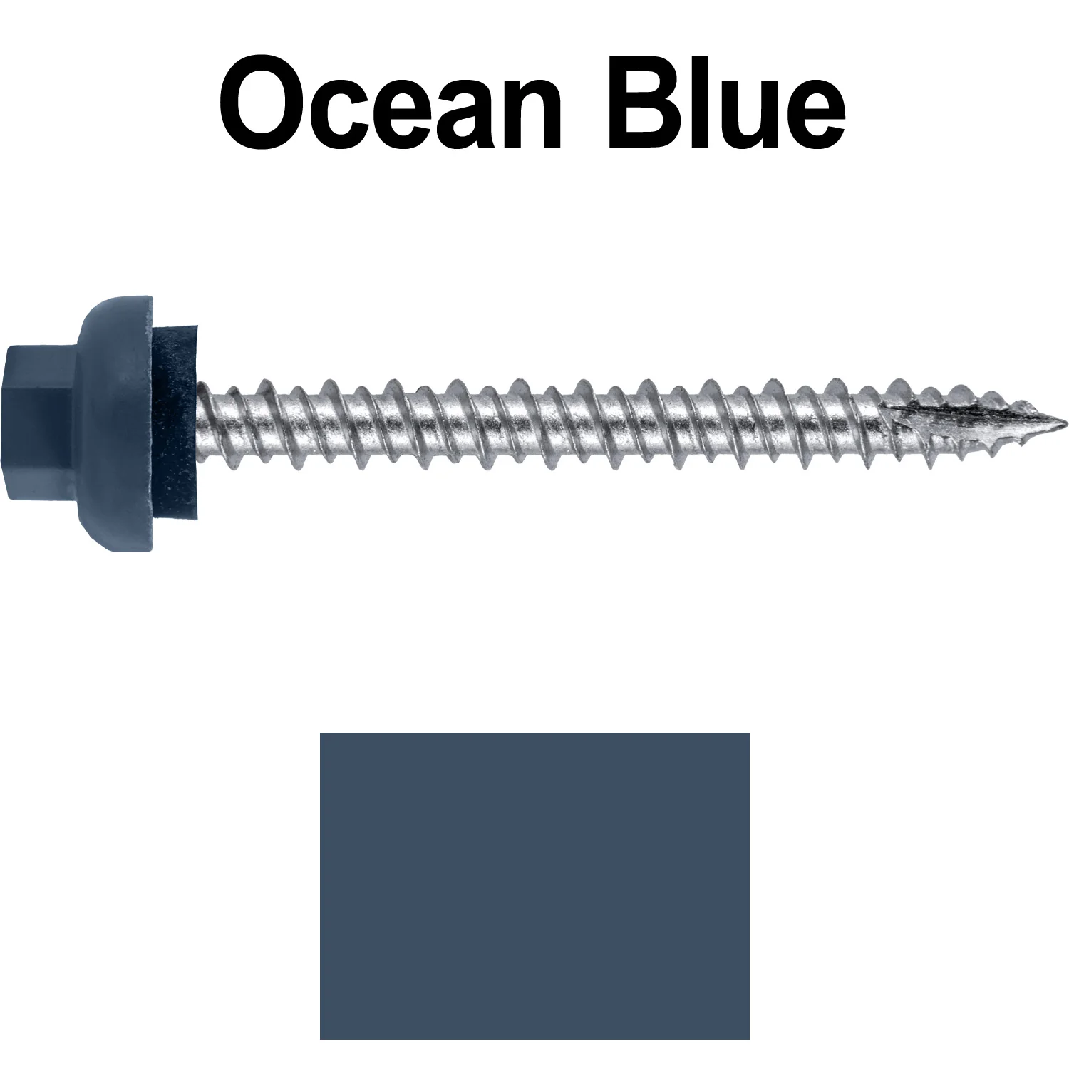 10 X 2“ HI-LO Zinc Aluminum Cap Metal Roofing Screws - Hex Washer Head - Self starting/self tapping - EPDM washer. Colored head. - Image 108