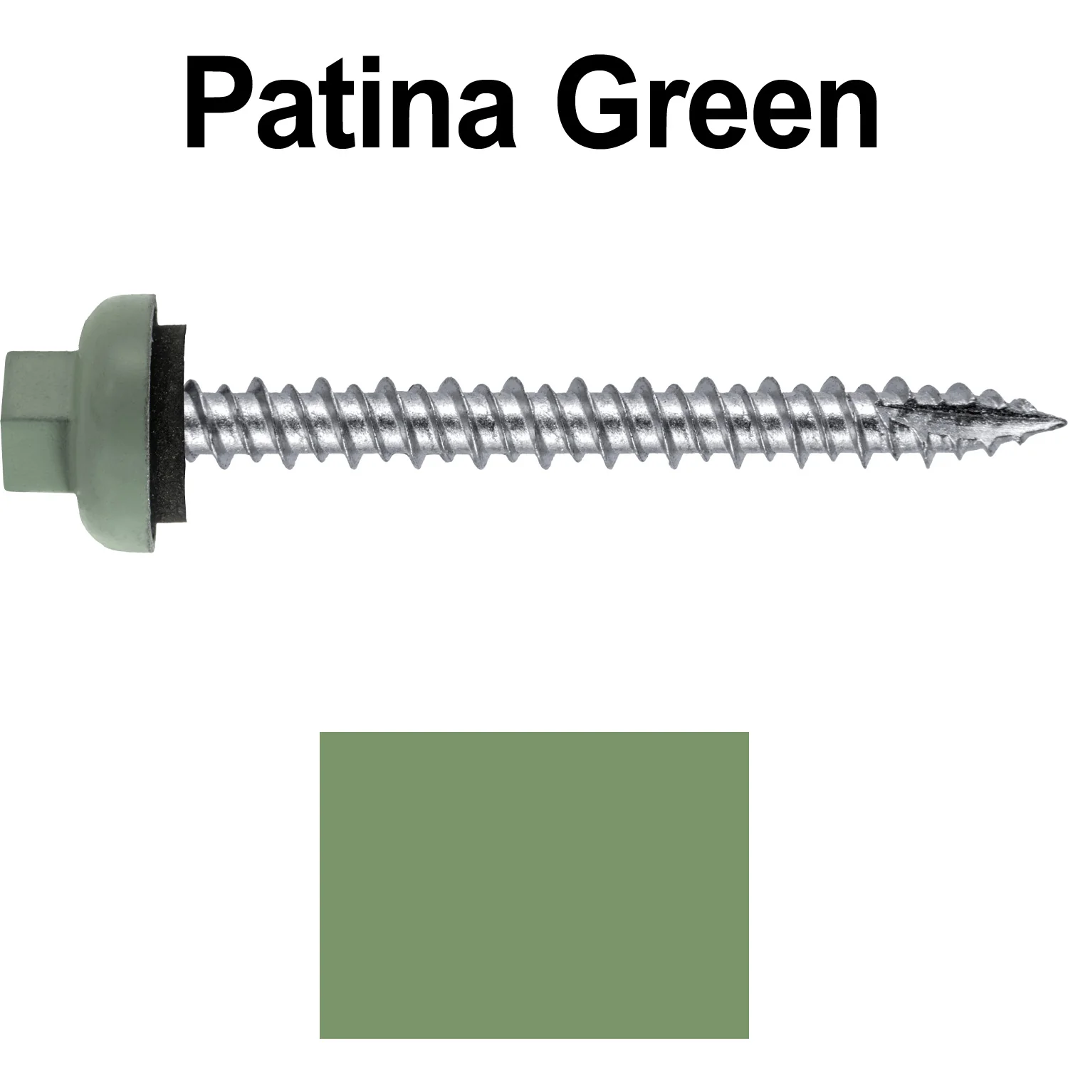 10 X 2“ HI-LO Zinc Aluminum Cap Metal Roofing Screws - Hex Washer Head - Self starting/self tapping - EPDM washer. Colored head. - Image 112