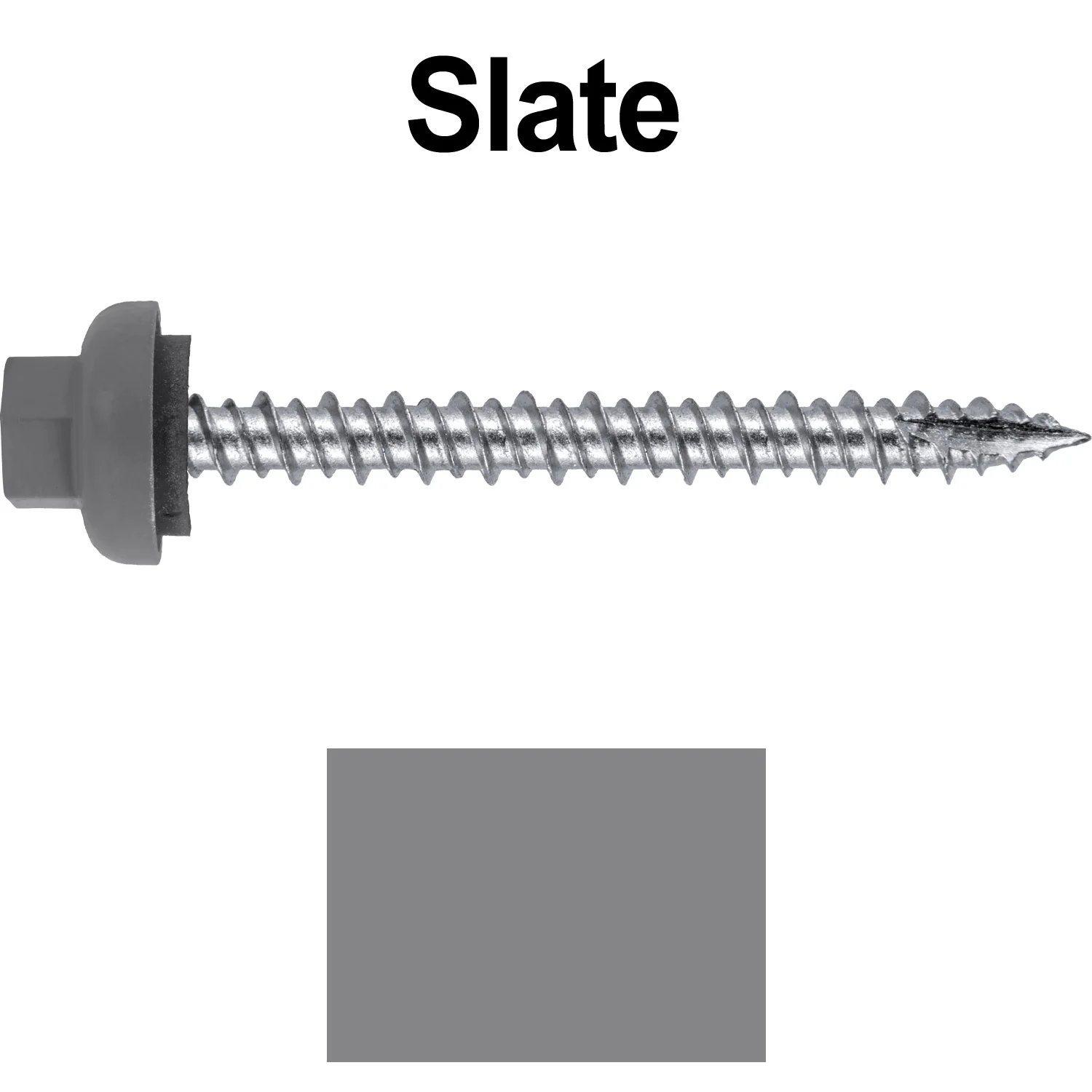 10 X 2“ HI-LO Zinc Aluminum Cap Metal Roofing Screws - Hex Washer Head - Self starting/self tapping - EPDM washer. Colored head. - Image 117