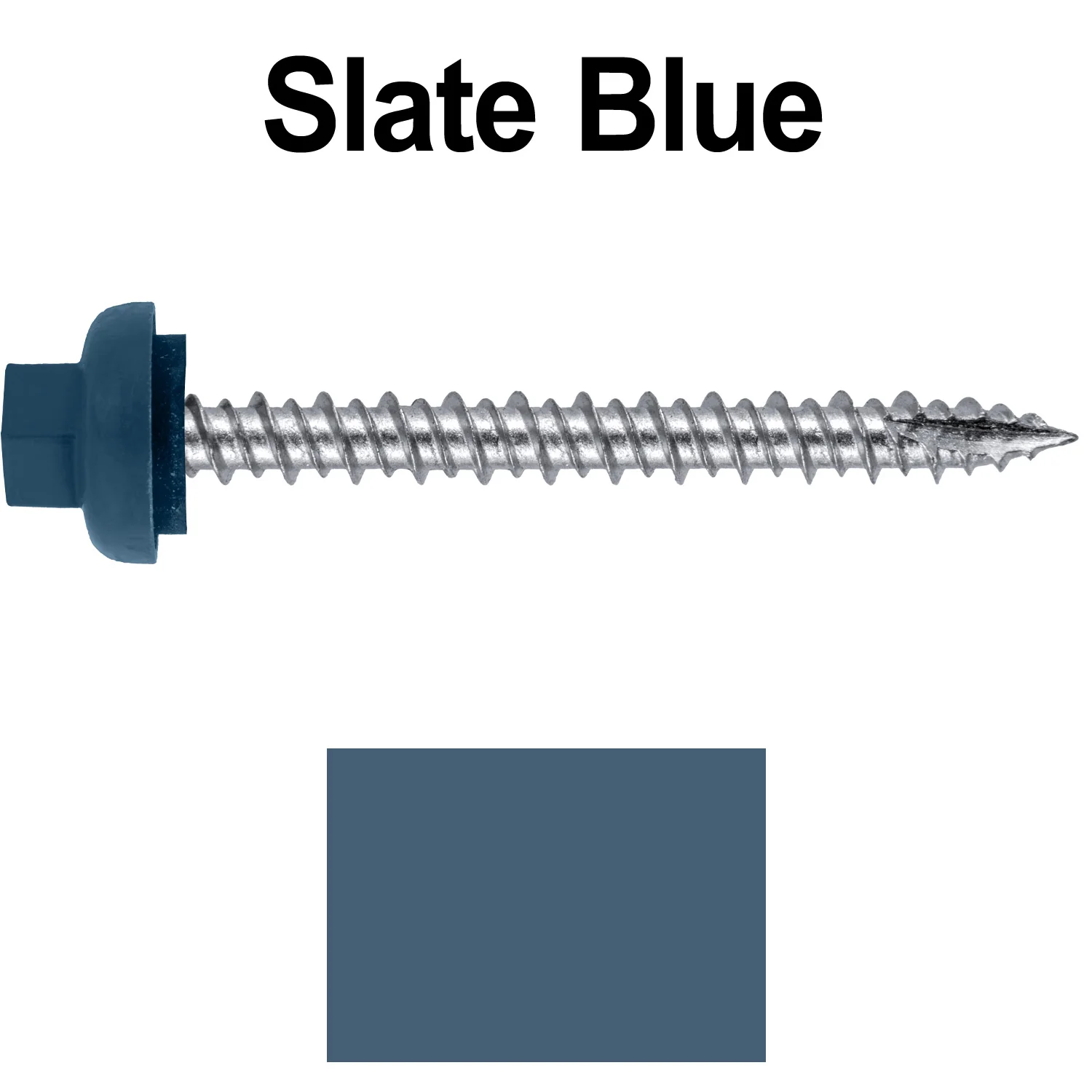 10 X 2“ HI-LO Zinc Aluminum Cap Metal Roofing Screws - Hex Washer Head - Self starting/self tapping - EPDM washer. Colored head. - Image 120