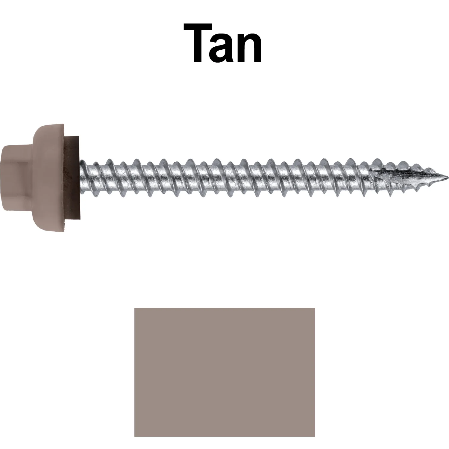 10 X 2“ HI-LO Zinc Aluminum Cap Metal Roofing Screws - Hex Washer Head - Self starting/self tapping - EPDM washer. Colored head. - Image 124