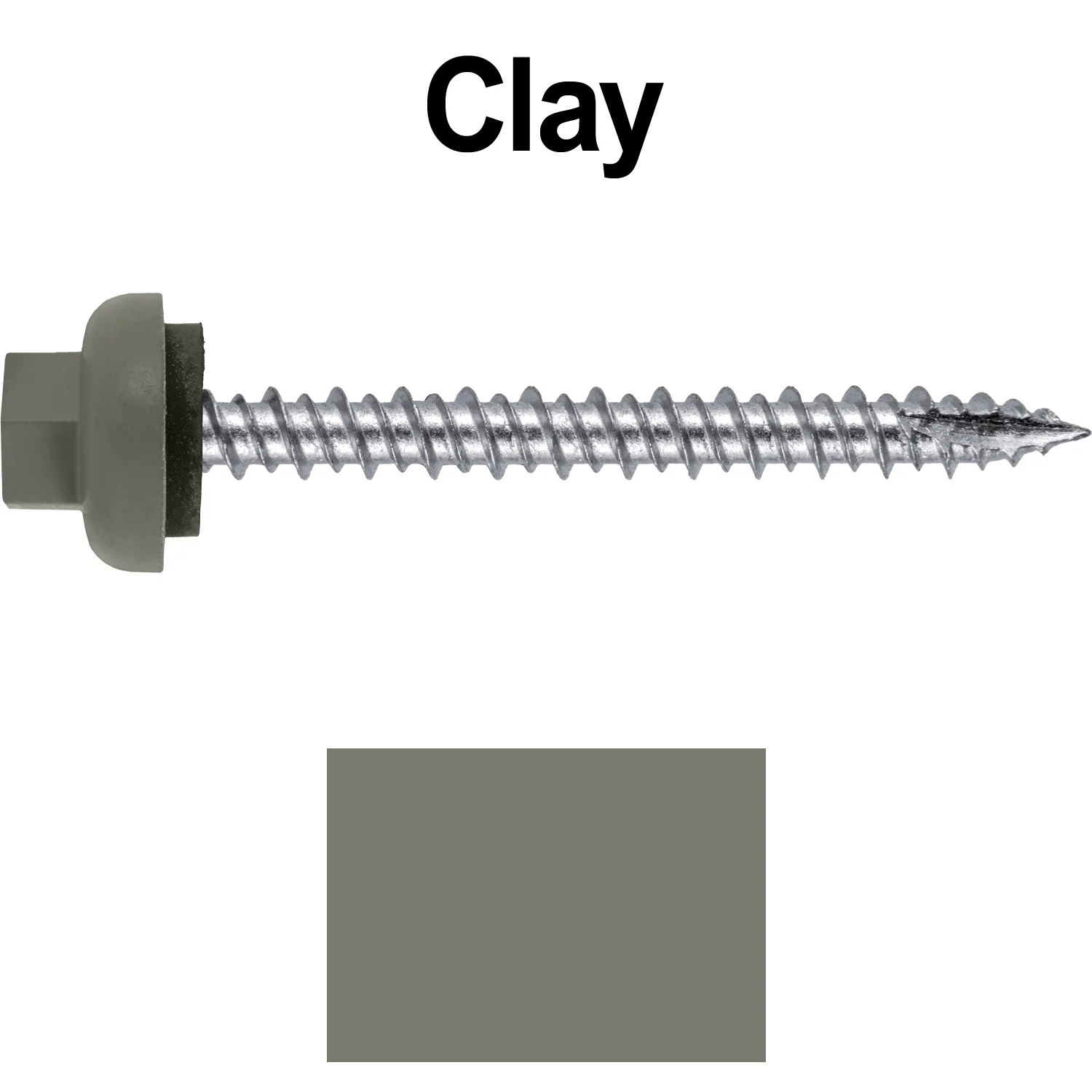 10 X 2“ HI-LO Zinc Aluminum Cap Metal Roofing Screws - Hex Washer Head - Self starting/self tapping - EPDM washer. Colored head. - Image 16