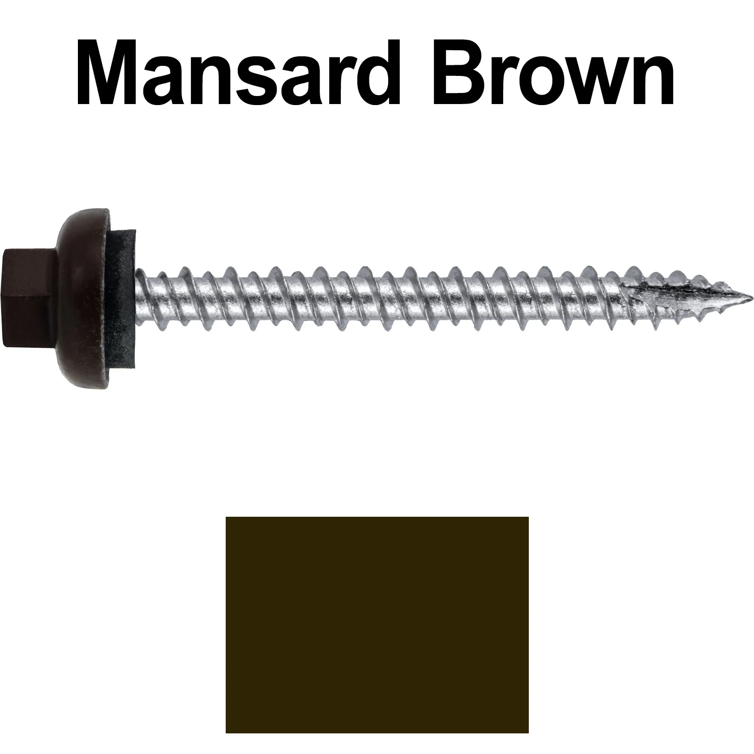 10 X 2“ HI-LO Zinc Aluminum Cap Metal Roofing Screws - Hex Washer Head - Self starting/self tapping - EPDM washer. Colored head. - Image 35