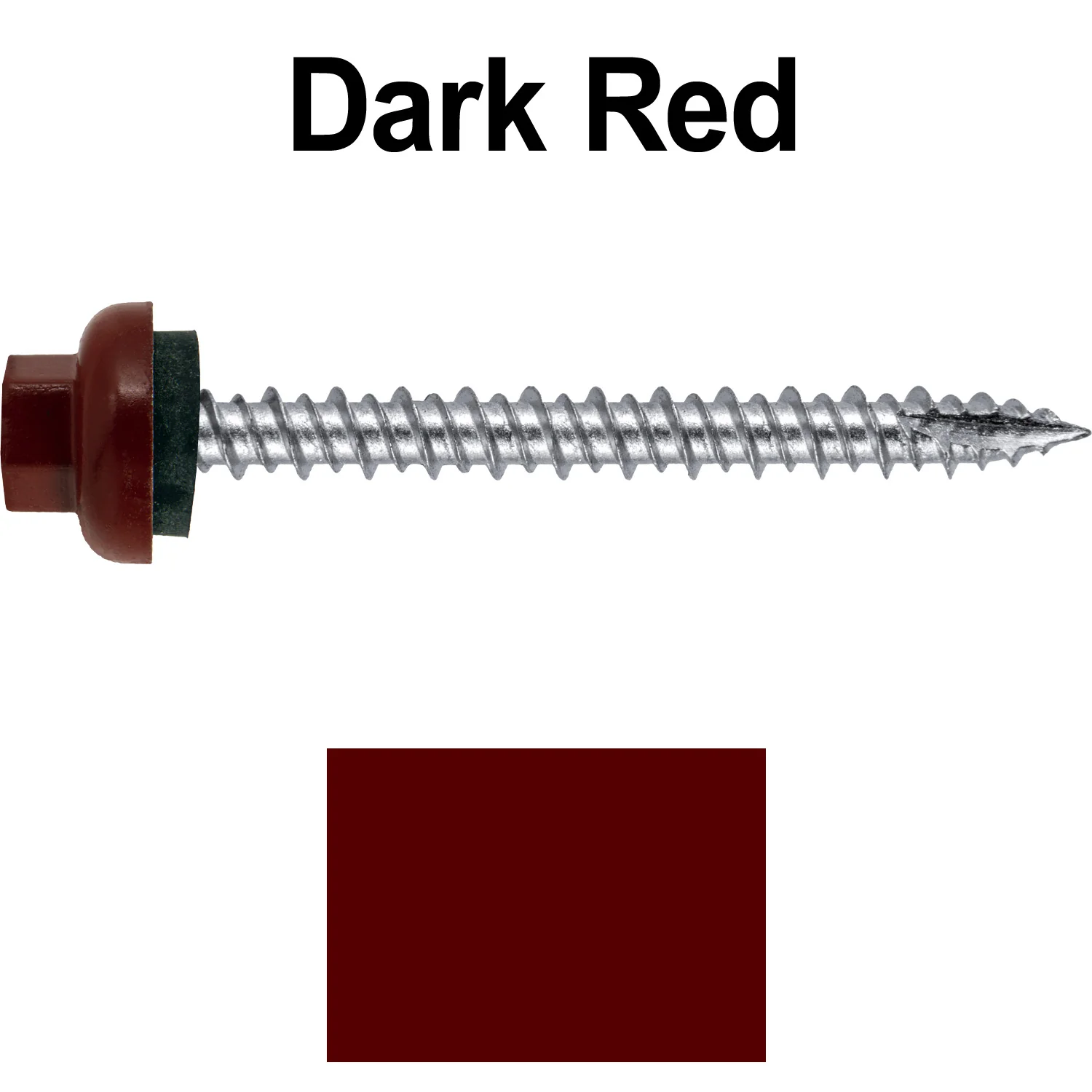 10 X 2“ HI-LO Zinc Aluminum Cap Metal Roofing Screws - Hex Washer Head - Self starting/self tapping - EPDM washer. Colored head. - Image 81