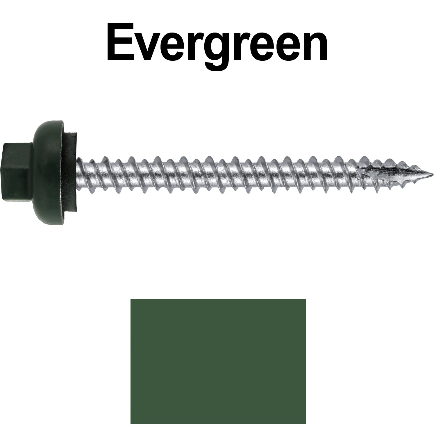 10 X 2“ HI-LO Zinc Aluminum Cap Metal Roofing Screws - Hex Washer Head - Self starting/self tapping - EPDM washer. Colored head. - Image 83