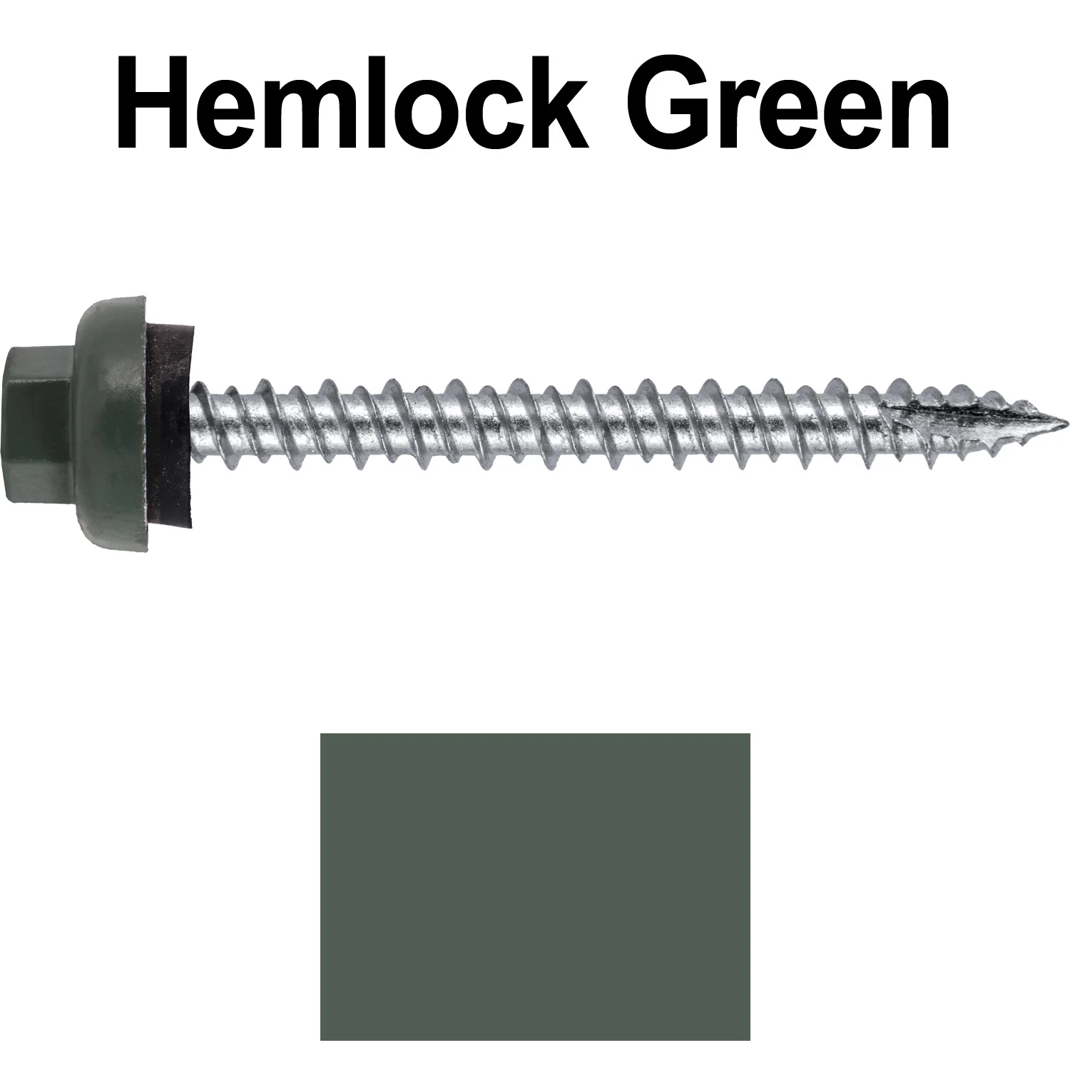 10 X 2“ HI-LO Zinc Aluminum Cap Metal Roofing Screws - Hex Washer Head - Self starting/self tapping - EPDM washer. Colored head. - Image 91