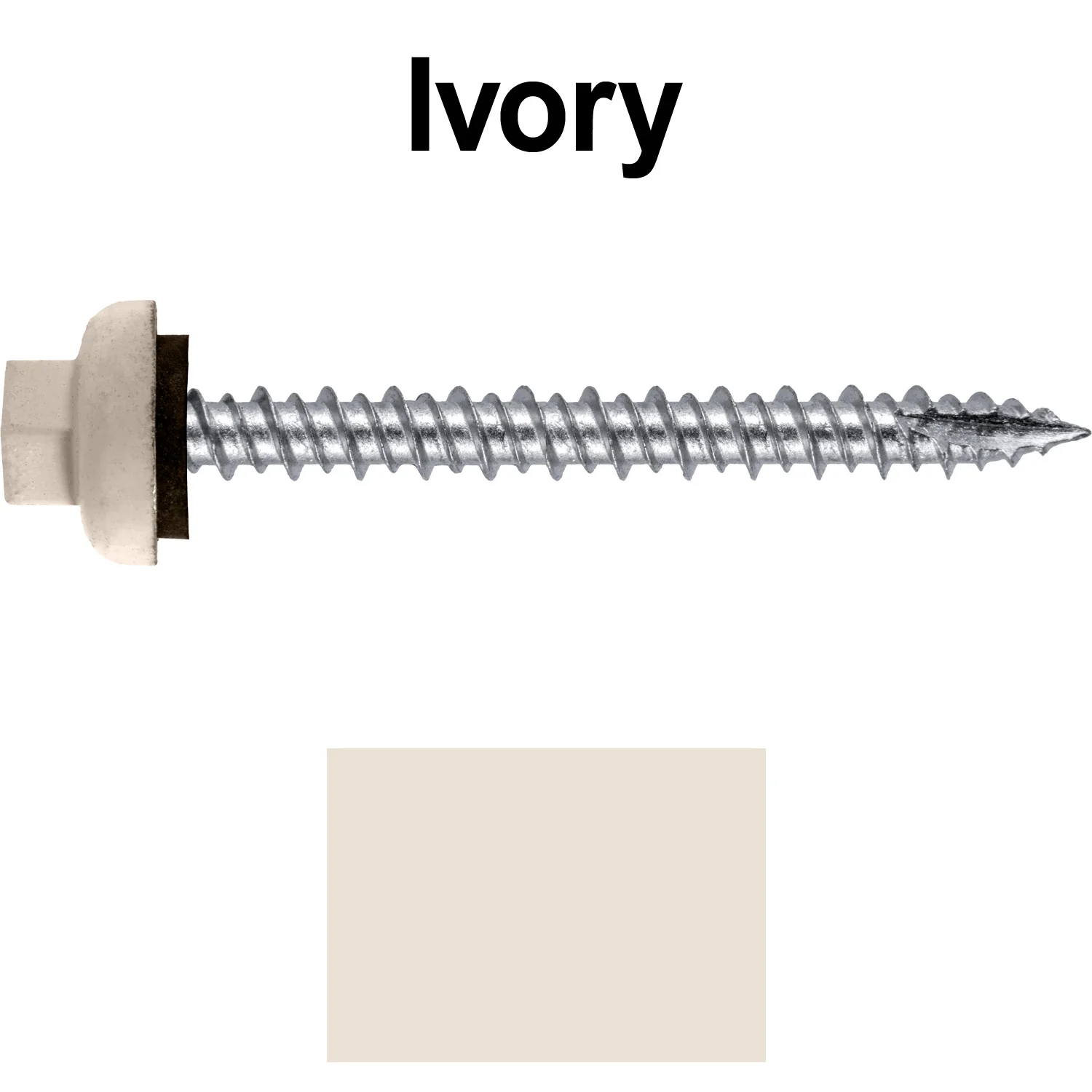 10 X 2“ HI-LO Zinc Aluminum Cap Metal Roofing Screws - Hex Washer Head - Self starting/self tapping - EPDM washer. Colored head. - Image 95