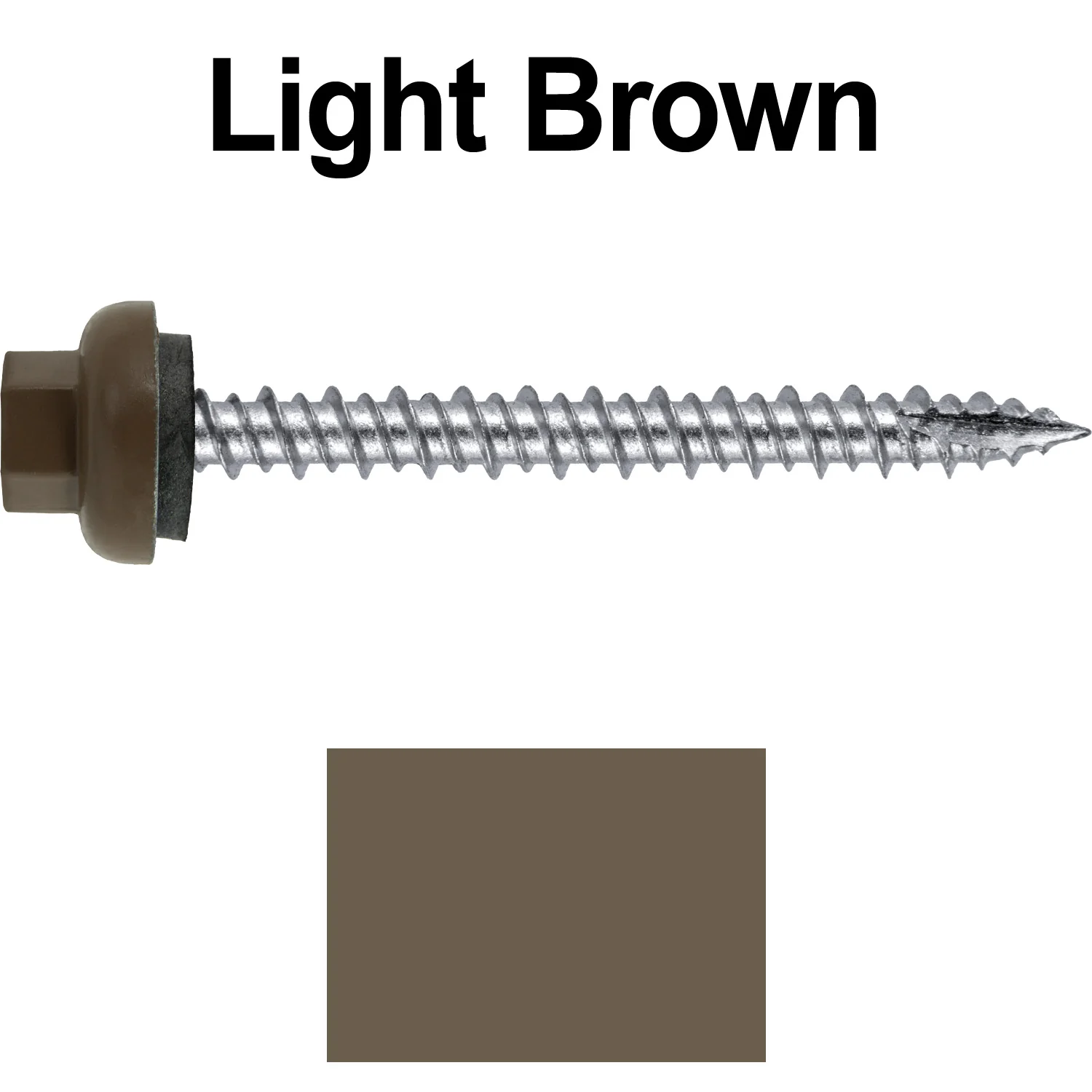 10 X 2“ HI-LO Zinc Aluminum Cap Metal Roofing Screws - Hex Washer Head - Self starting/self tapping - EPDM washer. Colored head. - Image 99