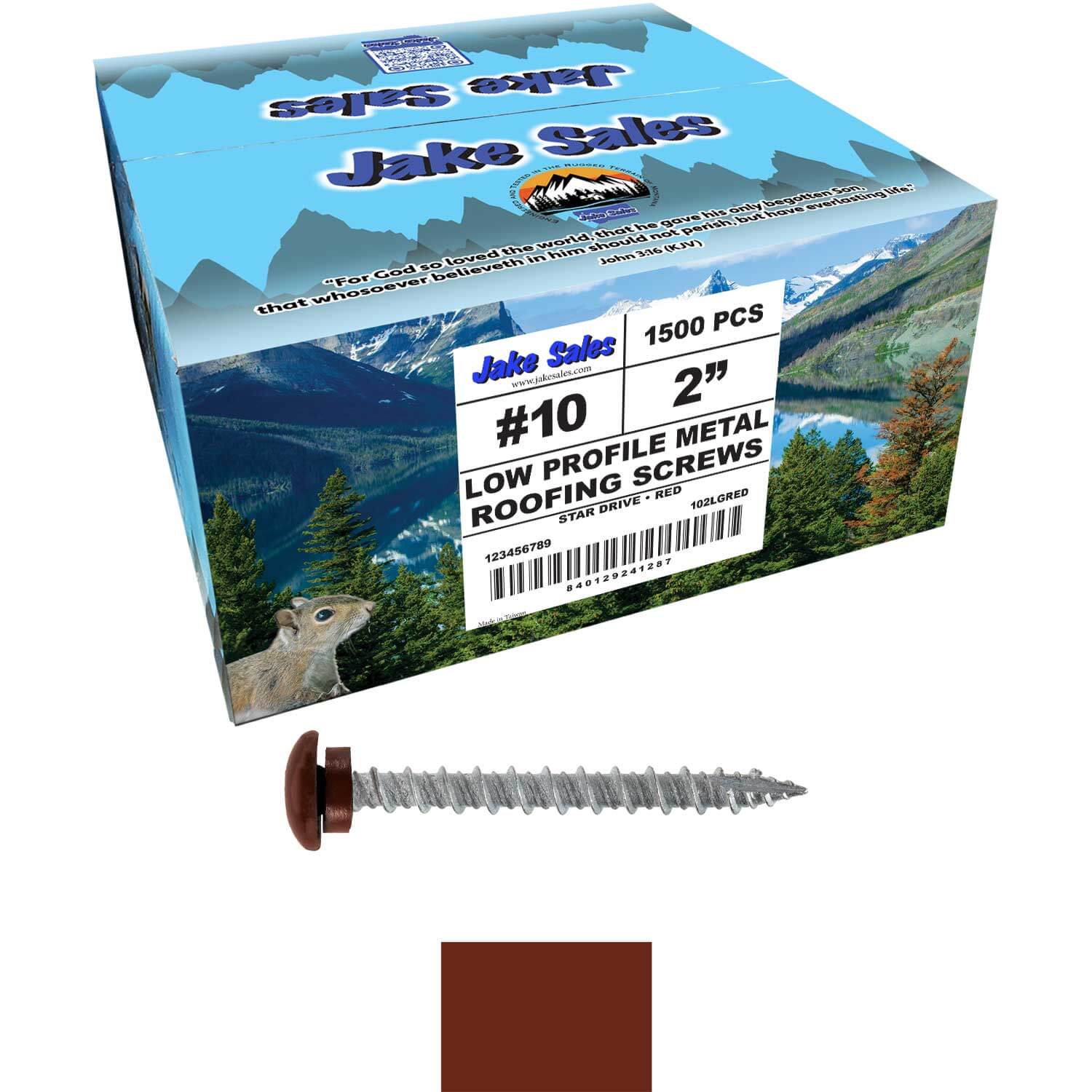 10 x 2" LOW PROFILE Star Head Roofing Screws - HI-LO Thread - Metal To Wood - T25 Torx Drive Head - EPDM washer. - Image 117