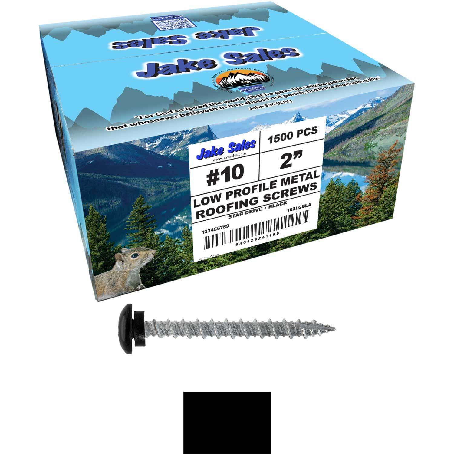 10 x 2" LOW PROFILE Star Head Roofing Screws - HI-LO Thread - Metal To Wood - T25 Torx Drive Head - EPDM washer. - Image 54