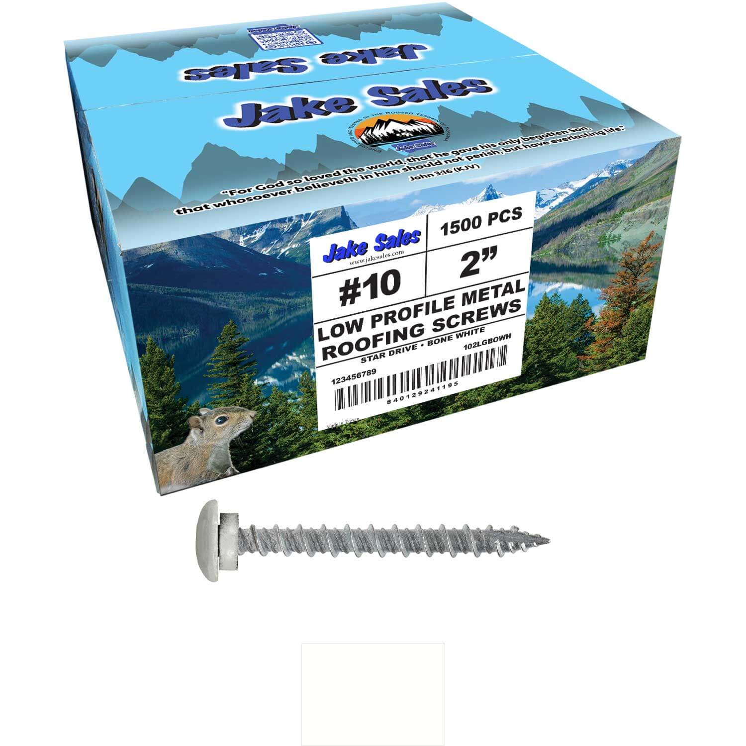 10 x 2" LOW PROFILE Star Head Roofing Screws - HI-LO Thread - Metal To Wood - T25 Torx Drive Head - EPDM washer. - Image 57