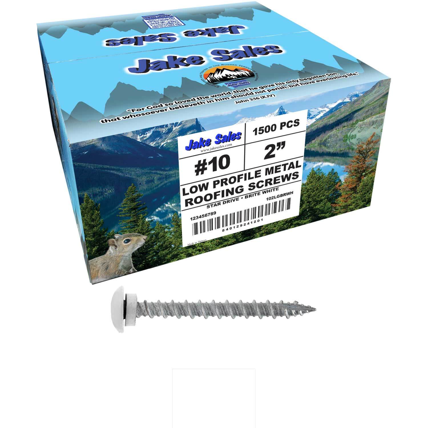 10 x 2" LOW PROFILE Star Head Roofing Screws - HI-LO Thread - Metal To Wood - T25 Torx Drive Head - EPDM washer. - Image 58
