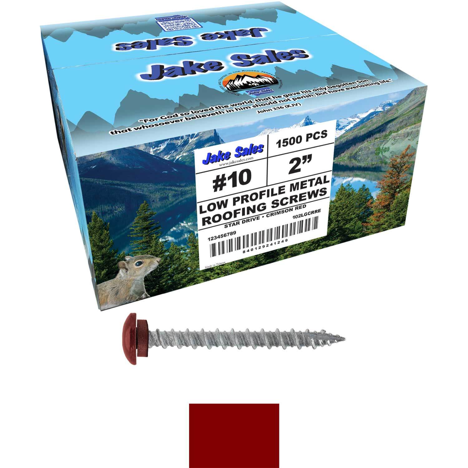 10 x 2" LOW PROFILE Star Head Roofing Screws - HI-LO Thread - Metal To Wood - T25 Torx Drive Head - EPDM washer. - Image 74