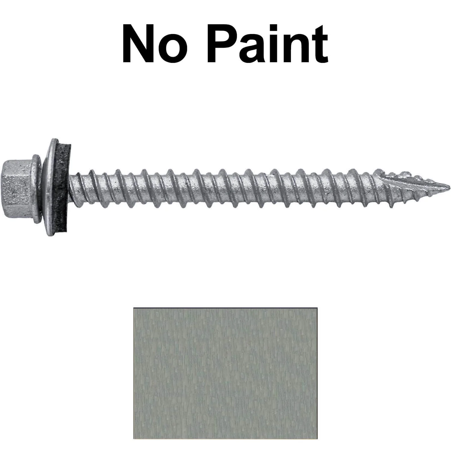 #10 x 2" Metal ROOFING SCREWS - Hex Washer Head - Self starting/self tapping - EPDM washer. Colored head. - Image 14