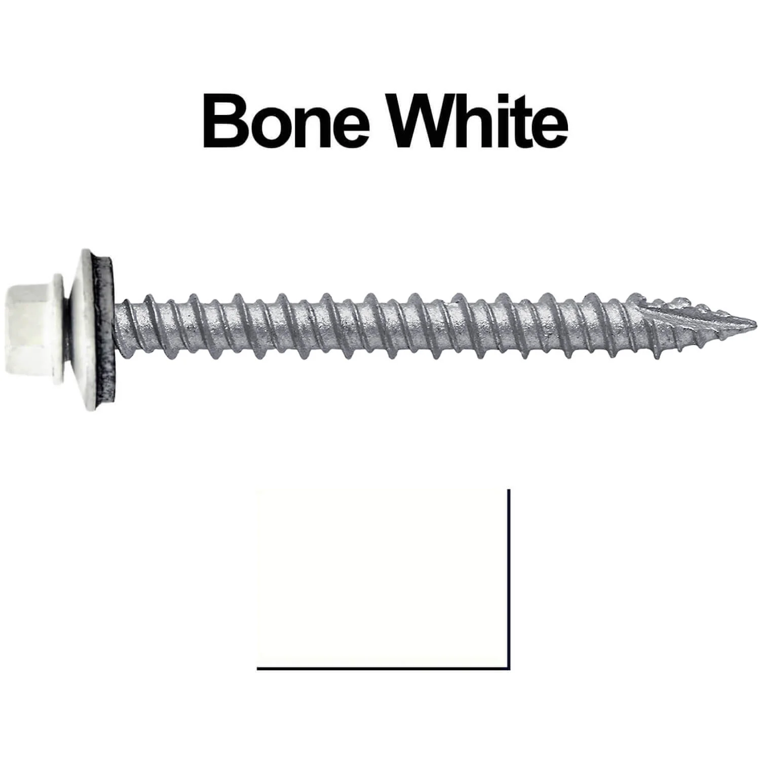 #10 x 2" Metal ROOFING SCREWS - Hex Washer Head - Self starting/self tapping - EPDM washer. Colored head. - Image 24