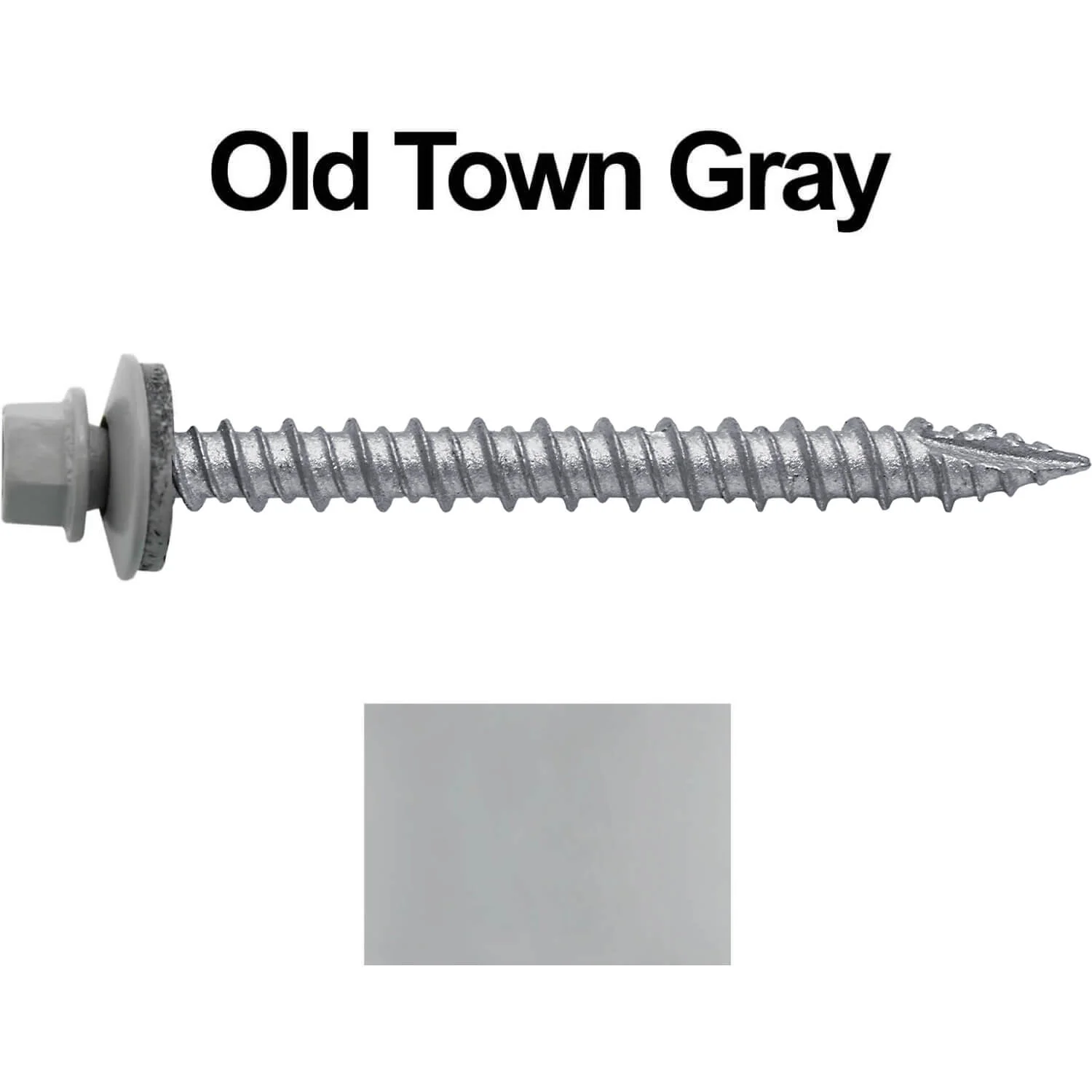 #10 x 2" Metal ROOFING SCREWS - Hex Washer Head - Self starting/self tapping - EPDM washer. Colored head. - Image 38