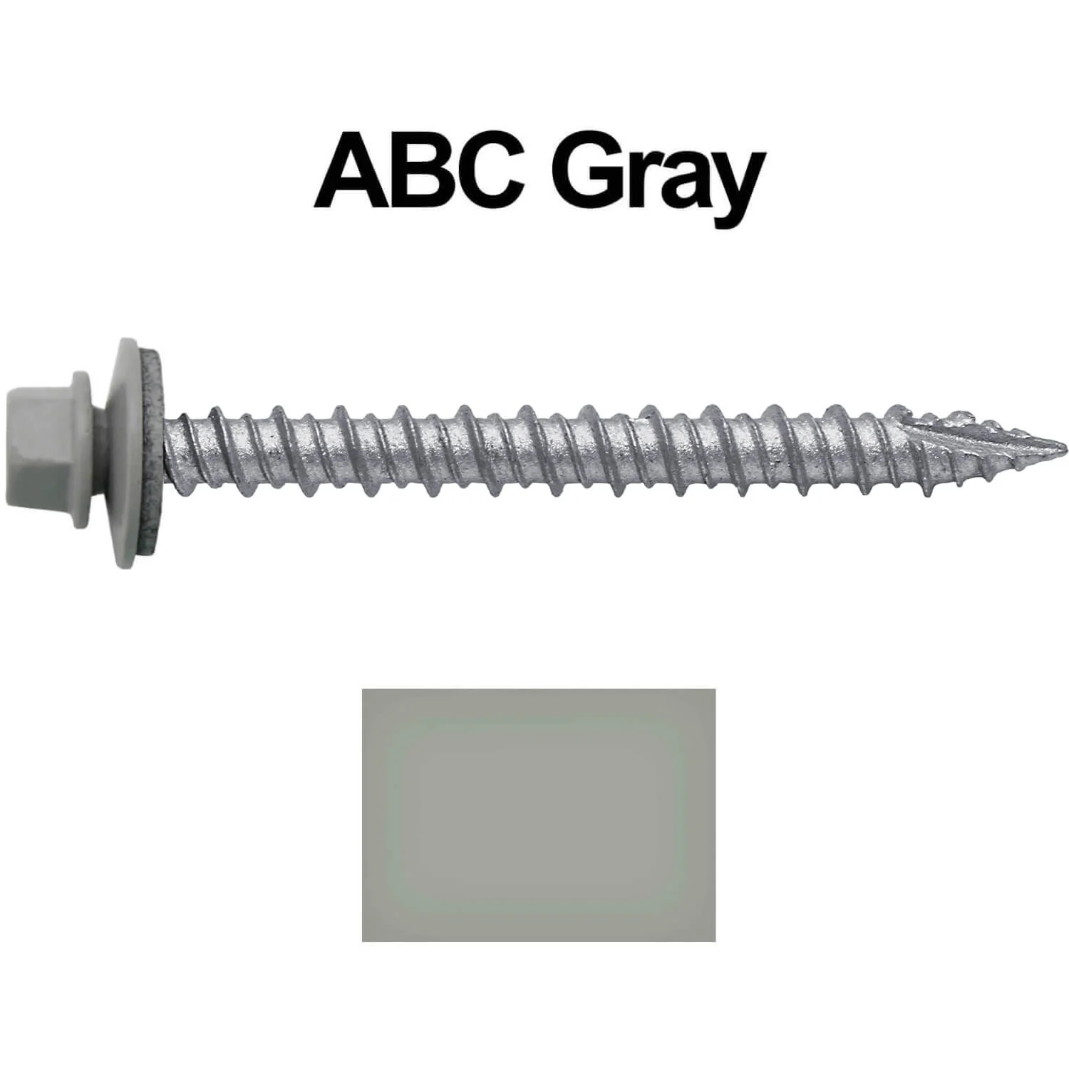 #10 x 2" Metal ROOFING SCREWS - Hex Washer Head - Self starting/self tapping - EPDM washer. Colored head. - Image 40